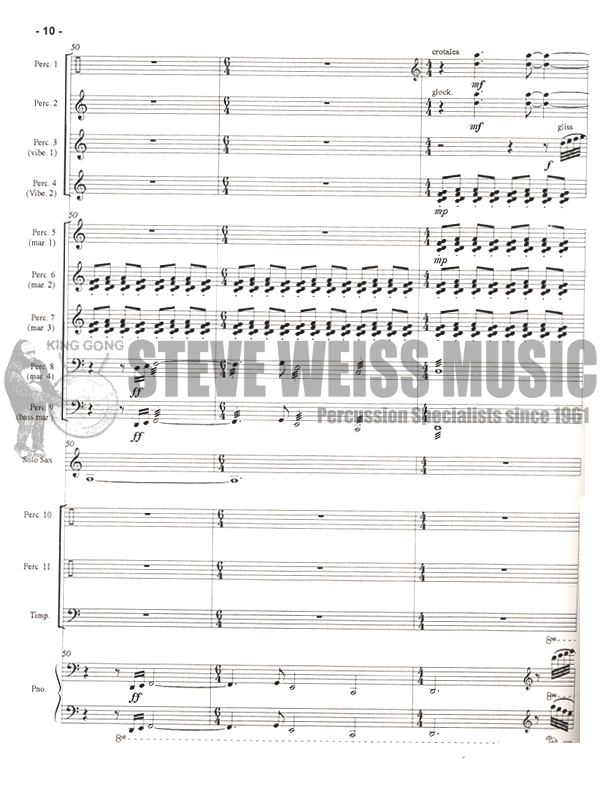 Peterson-Concerto for Saxophone and Percussion Orchestra (SP)2V/
