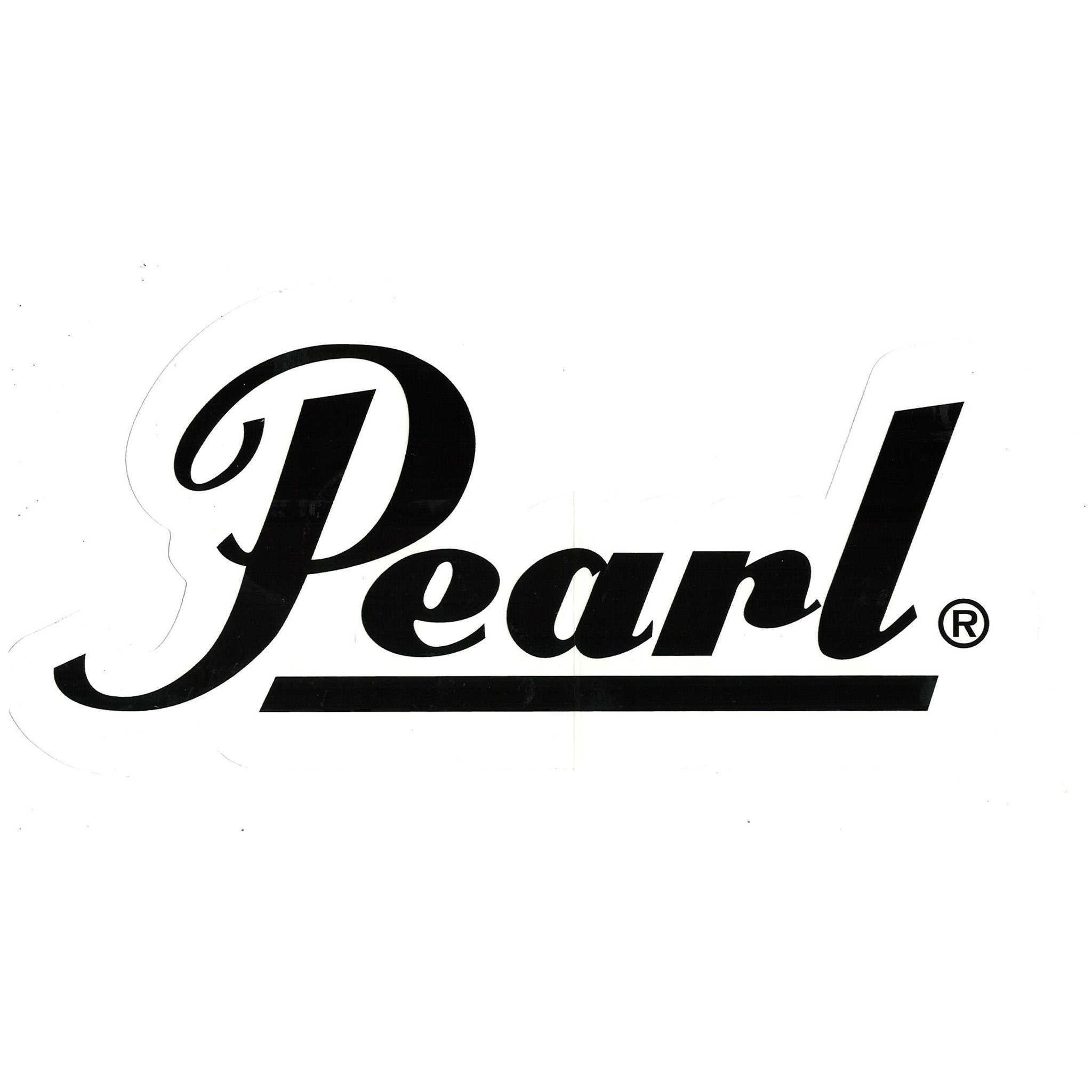 Pearl Logo Decal For Bass Drum Head - Black - 9"x4" phd1b