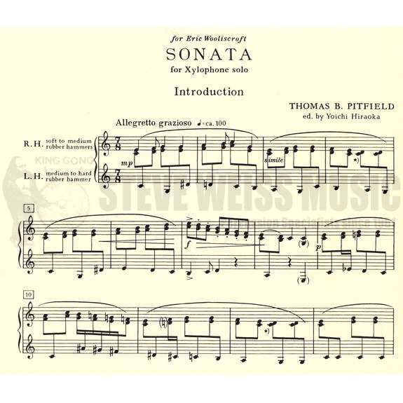 Pitfield-Sonata for Xylophone Solo-X