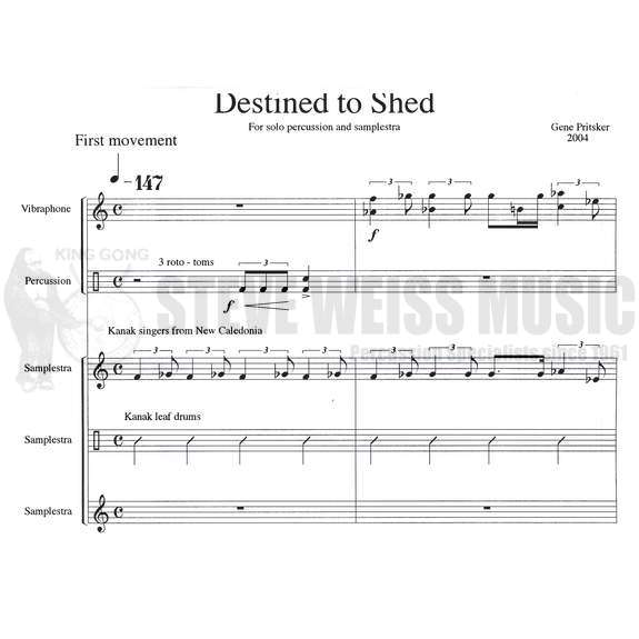 Pritsker-Destined to Shed (SCD)-B/V/P/CD