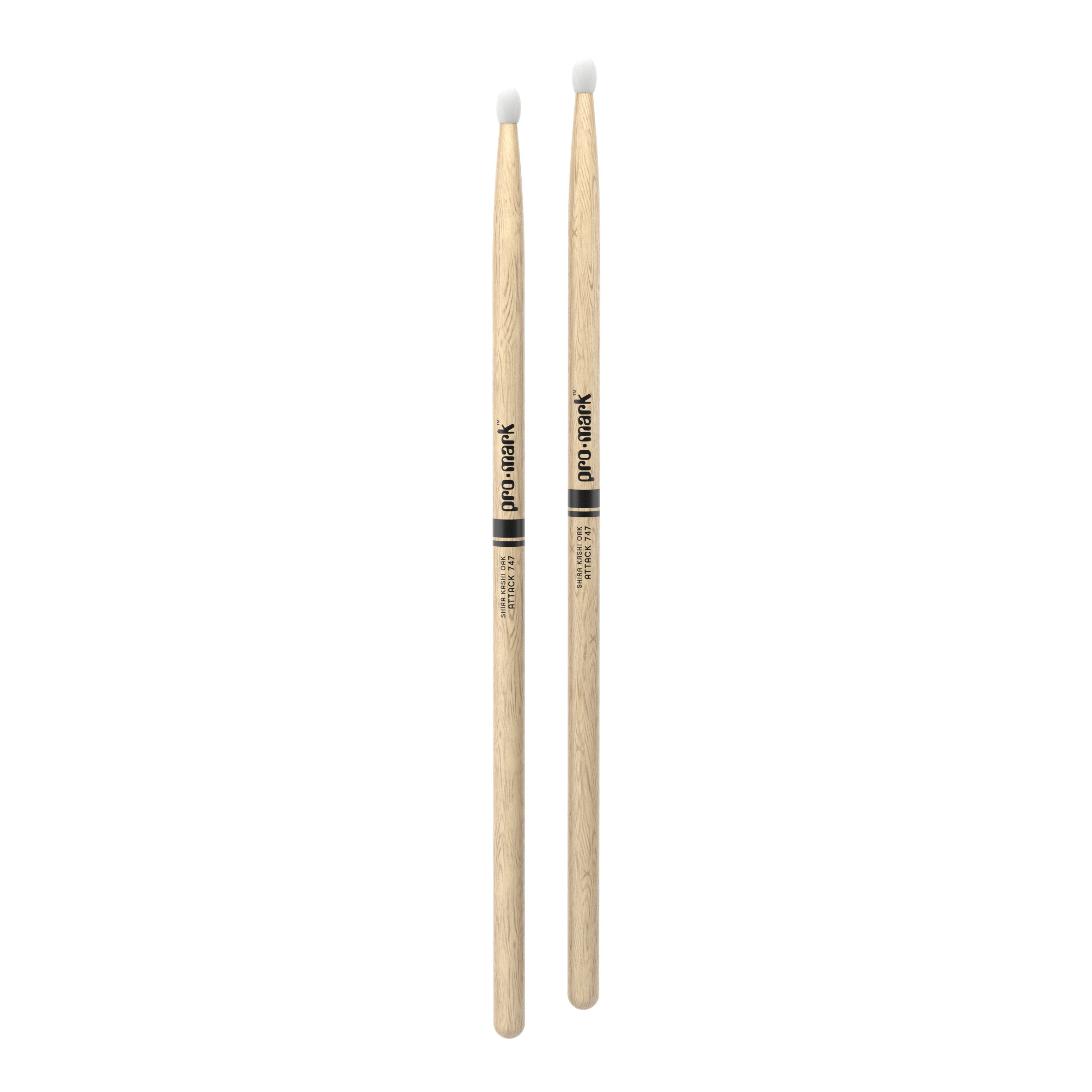 Promark PW747N Classic Attack Shira Kashi Nylon Tip Drumsticks - Image 3