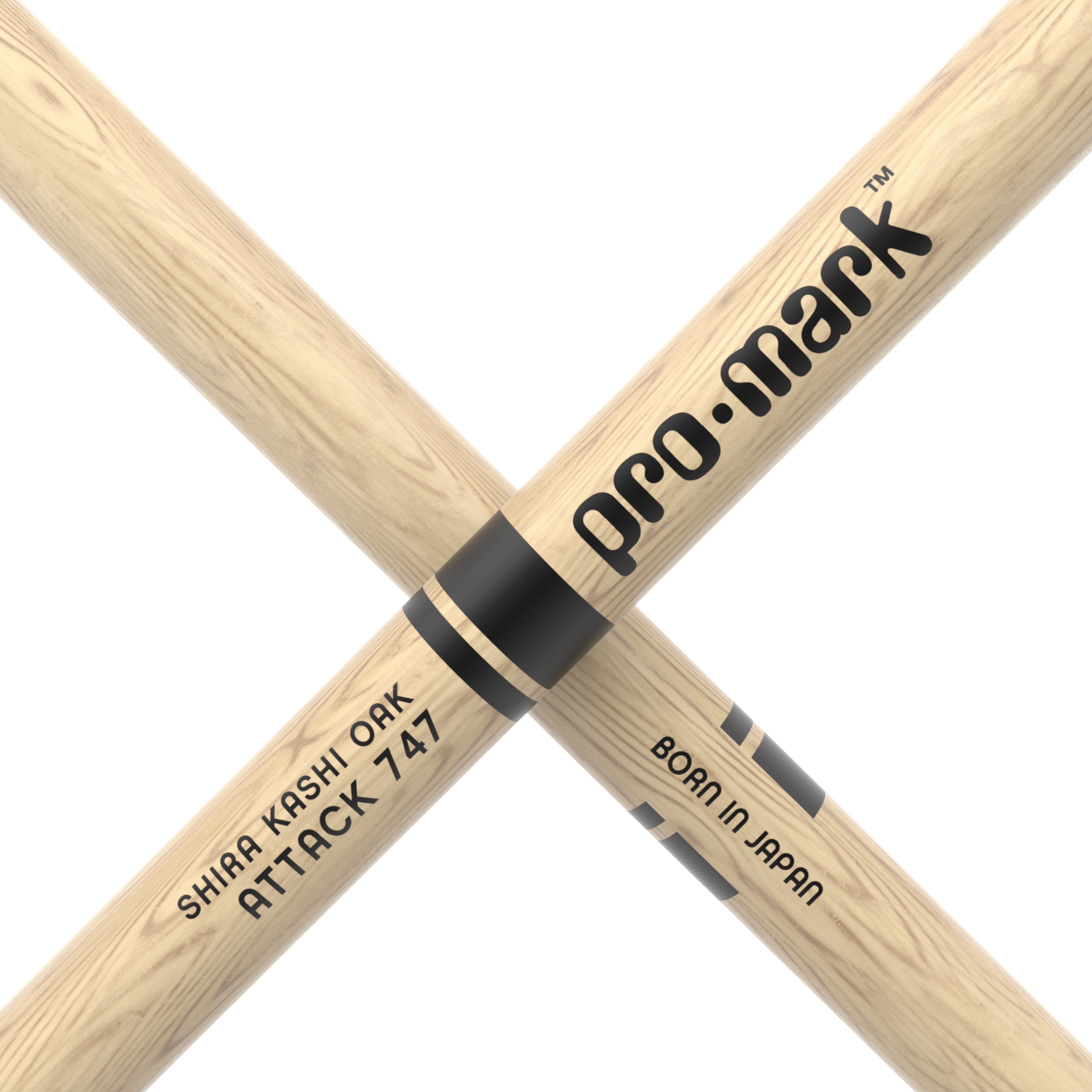 Promark PW747N Classic Attack Shira Kashi Nylon Tip Drumsticks - Image 5