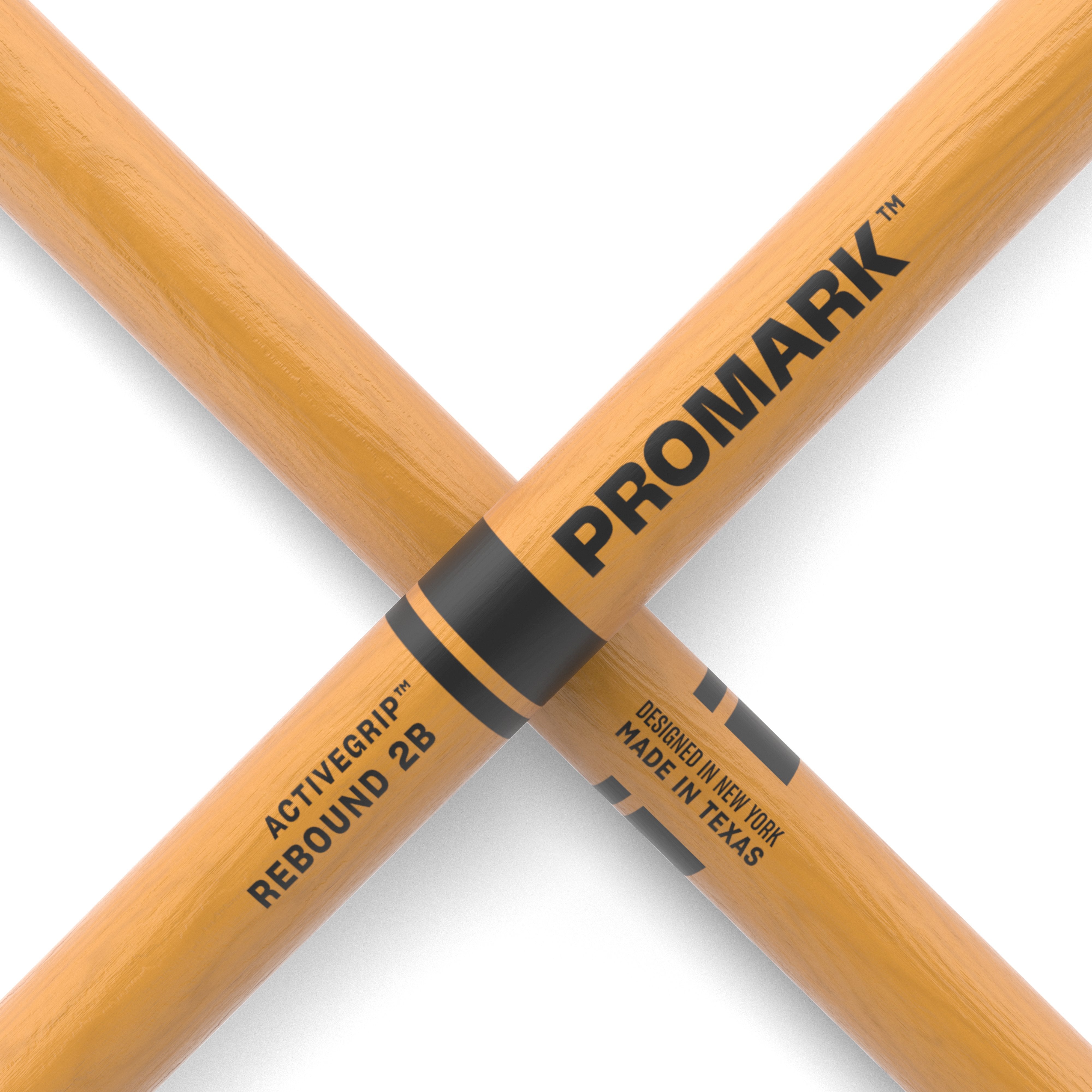 Promark Rebound 2B ActiveGrip Clear Hickory Acorn Wood Tip Drumsticks - Image 5