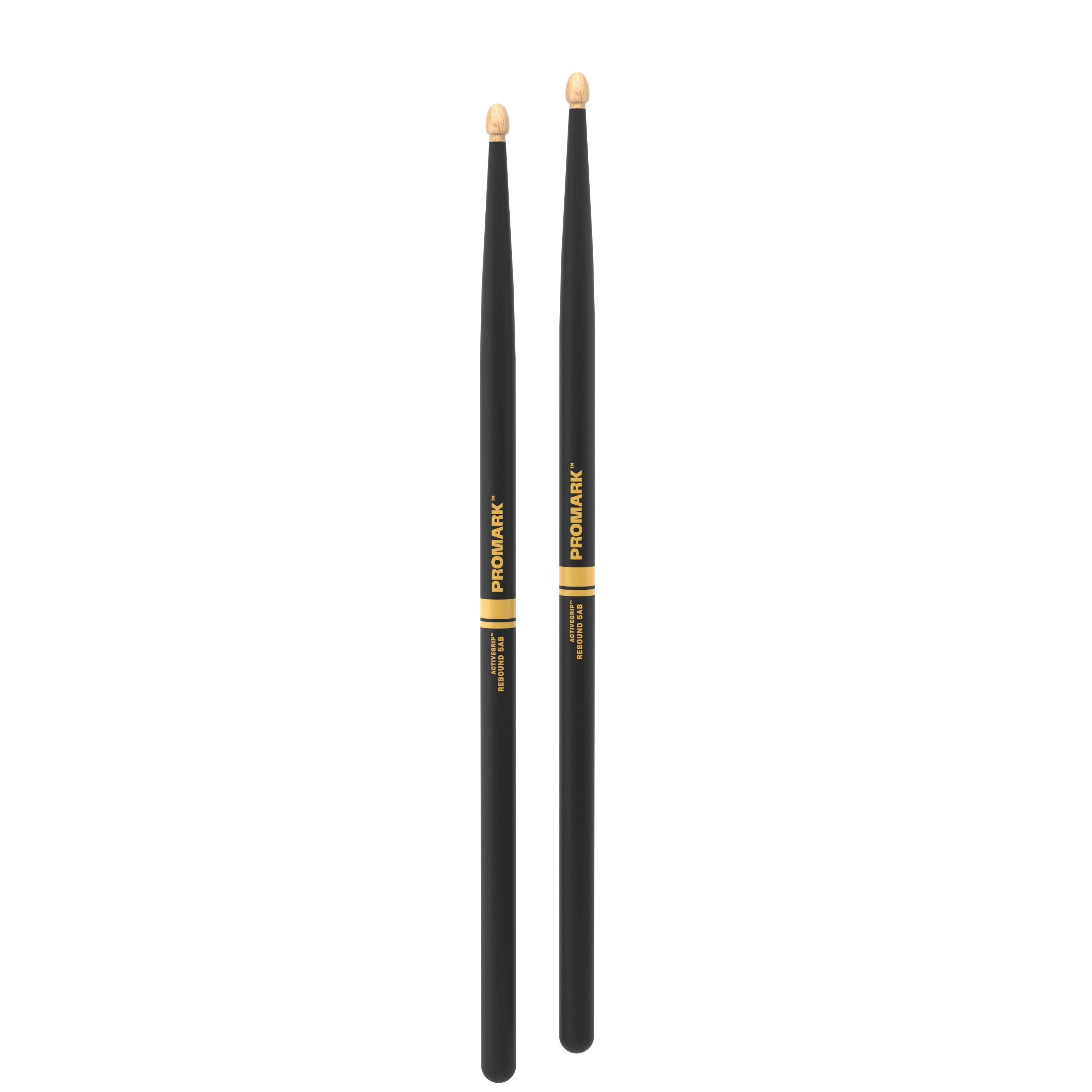 Promark Rebound 5AB ActiveGrip Drumsticks - Acorn Wood Tip - Image 3