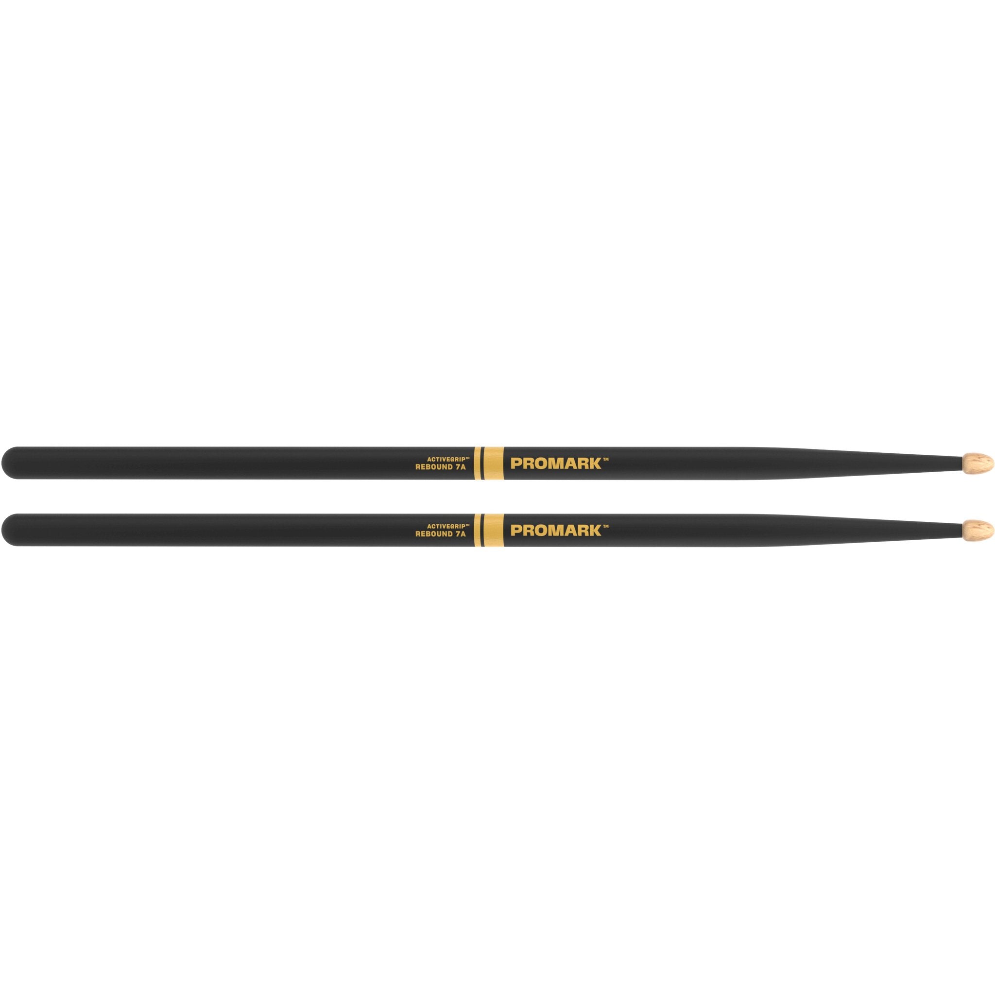 Promark Rebound R7AAG 7A ActiveGrip Acorn Tip Drumsticks Pair