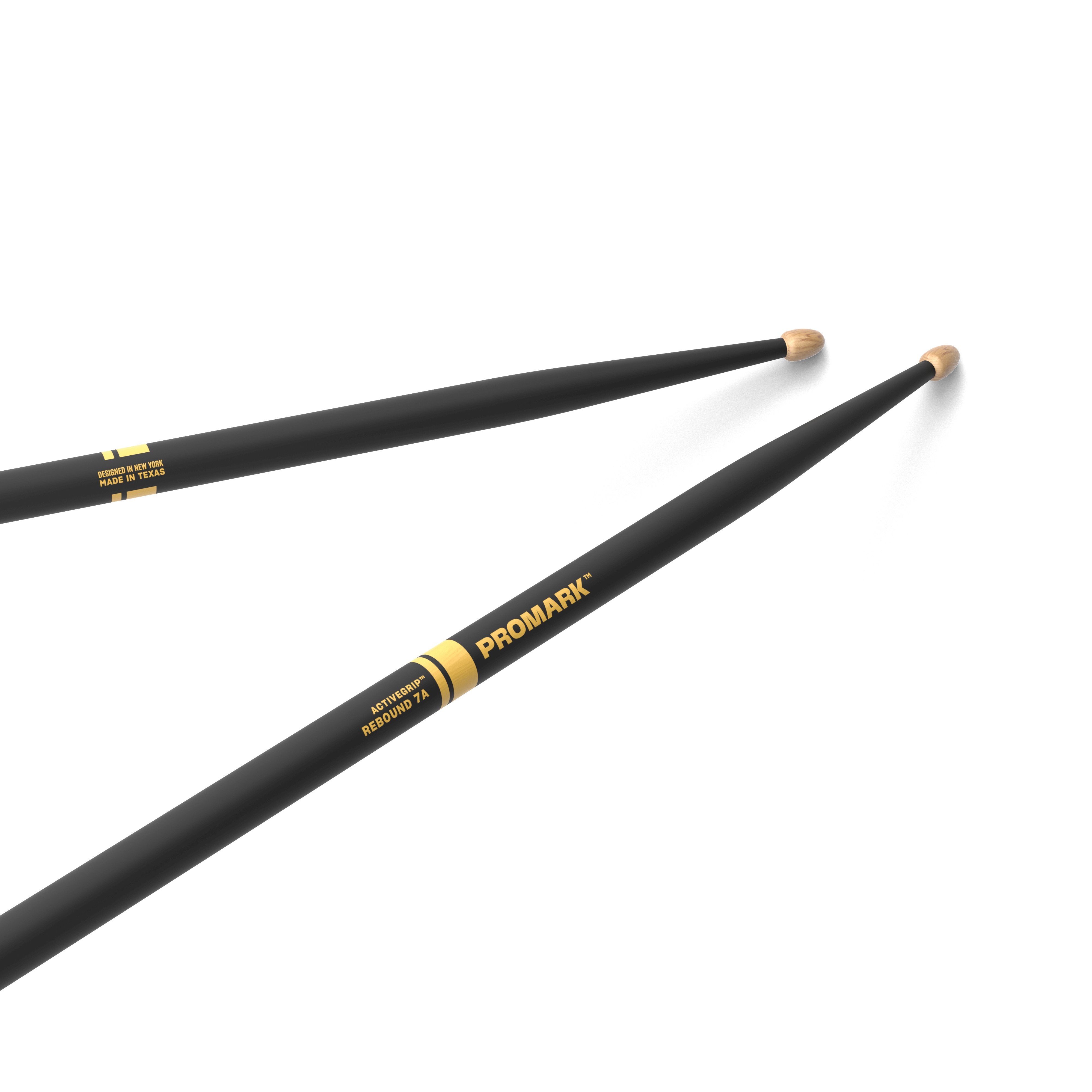 Promark Rebound R7AAG 7A ActiveGrip Acorn Tip Drumsticks - Image 1