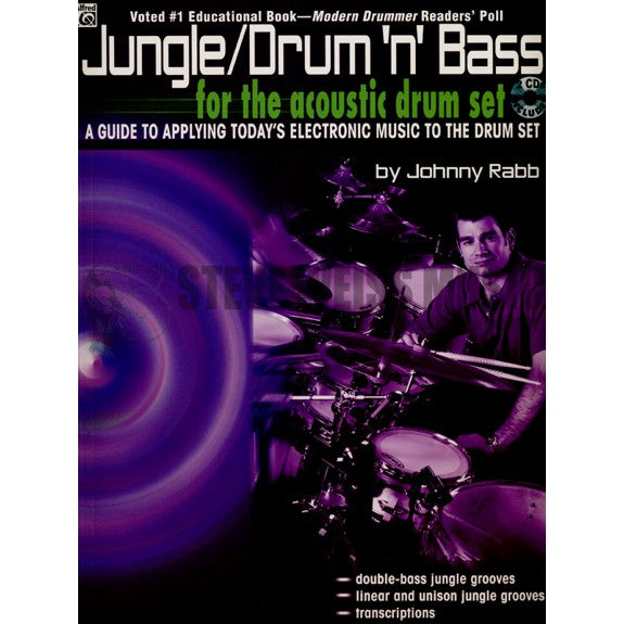 Rabb-Jungle/Drum 'n' Bass for the Acoustic Drum Set (w/CD)