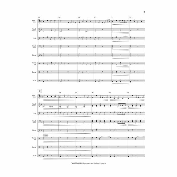Rameau-Tambourin arr. Huestis (SP)-2 mall. inst./P/opt. 2 T/opt./PN