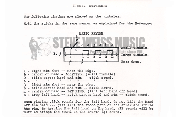 Reed-Latin Rhythms for Drums and Timbales