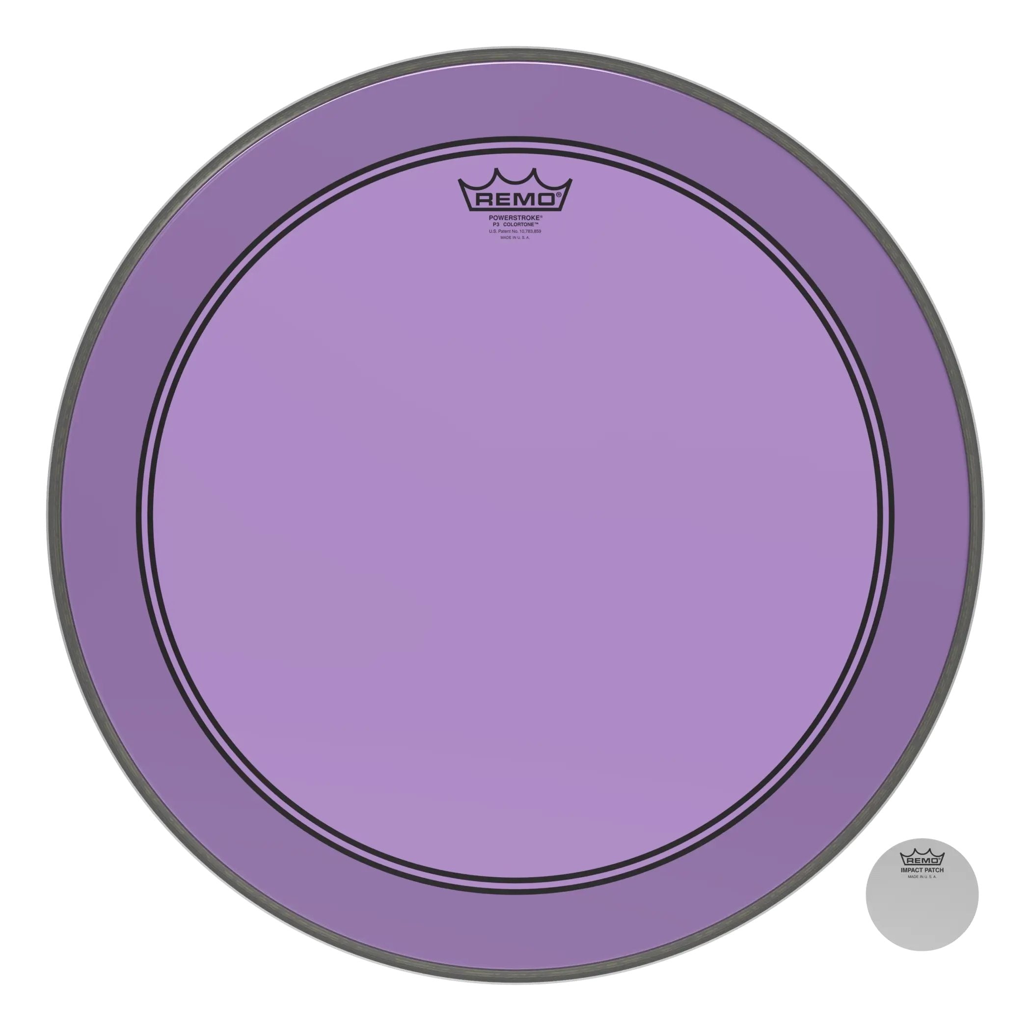 Remo 20" Powerstroke P3 Colortone Purple Bass Drum Head