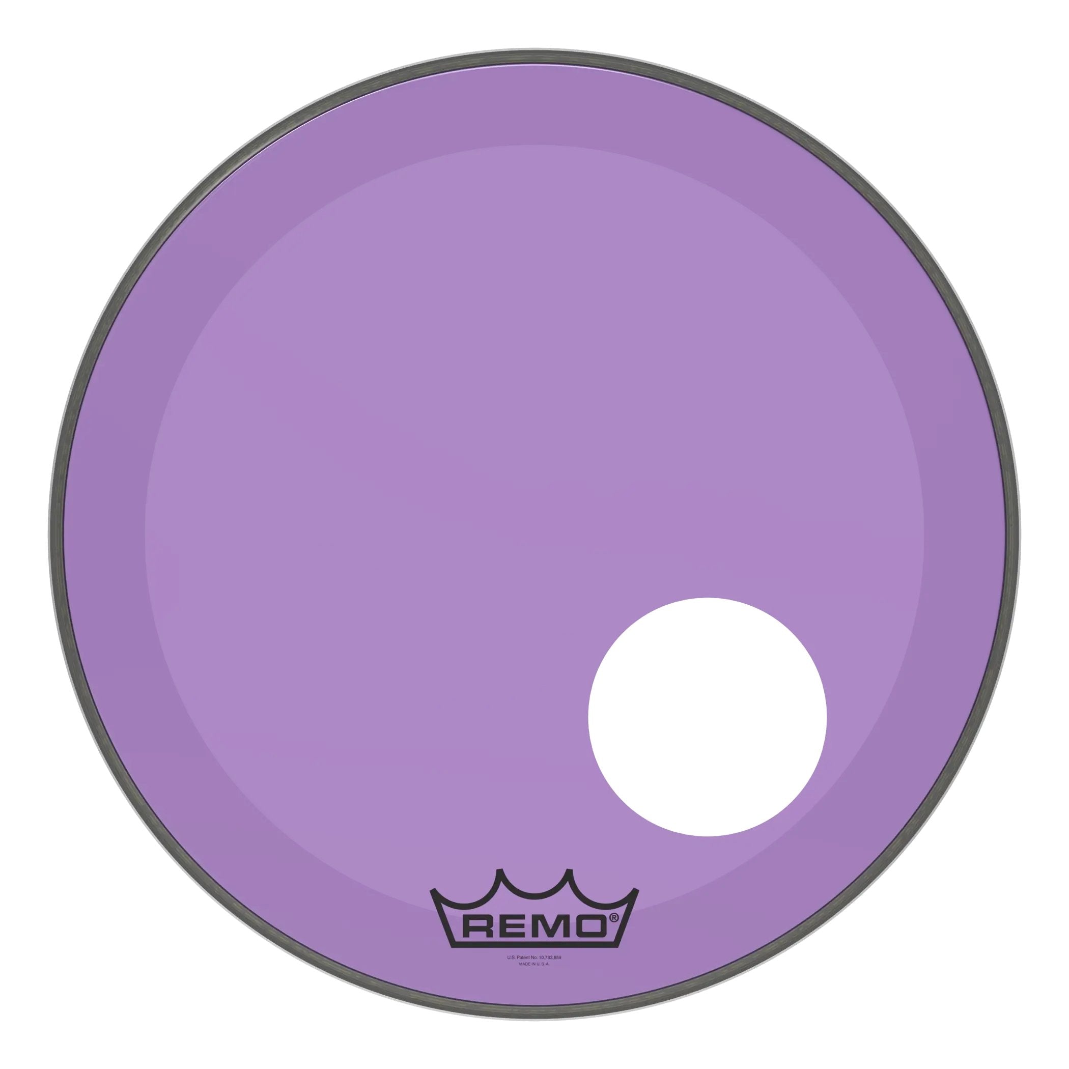 Remo 20" Powerstroke P3 Colortone Purple Bass Drum Head with Offset Hole