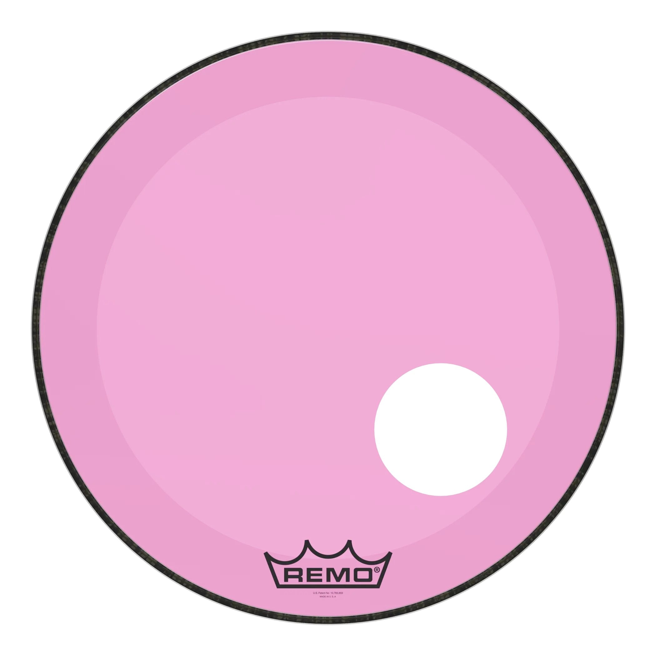 Remo 22" Powerstroke P3 Colortone Pink Bass Drum Head with Offset Hole