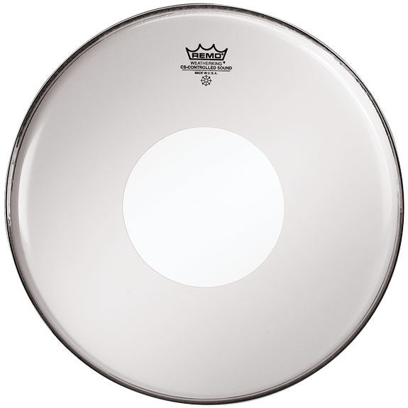 Remo 15" Controlled Sound White Top White Dot Drum Head