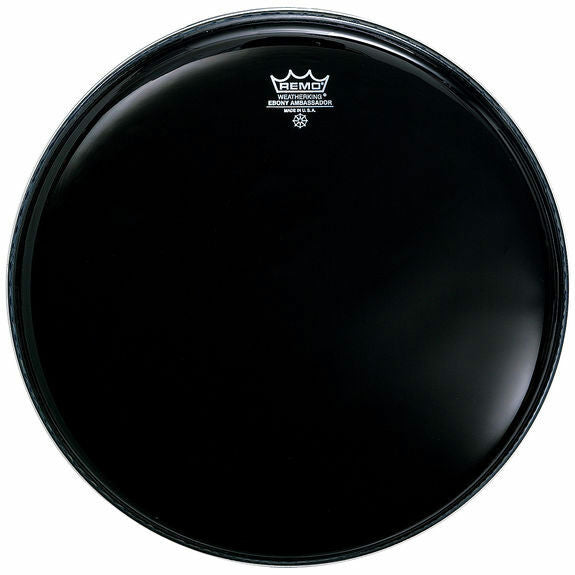 Remo 16" Ambassador Ebony Marching Bass Drum Head (Small Crown Logo)