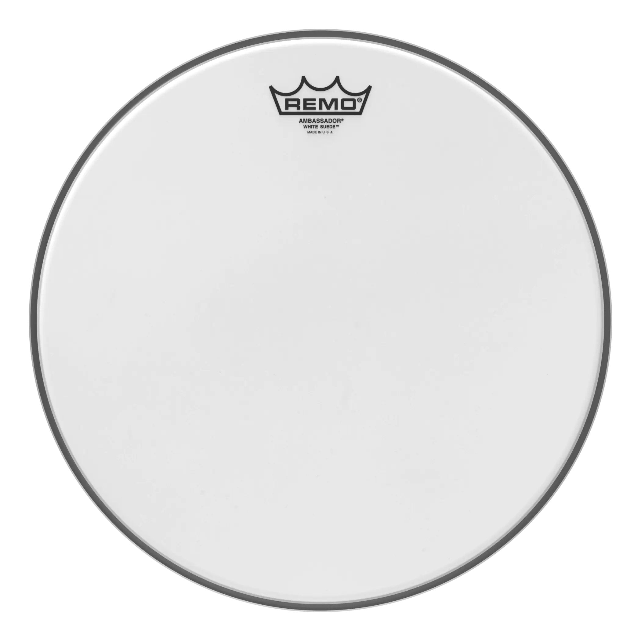 Remo Ambassador White Suede Drumhead - 14"
