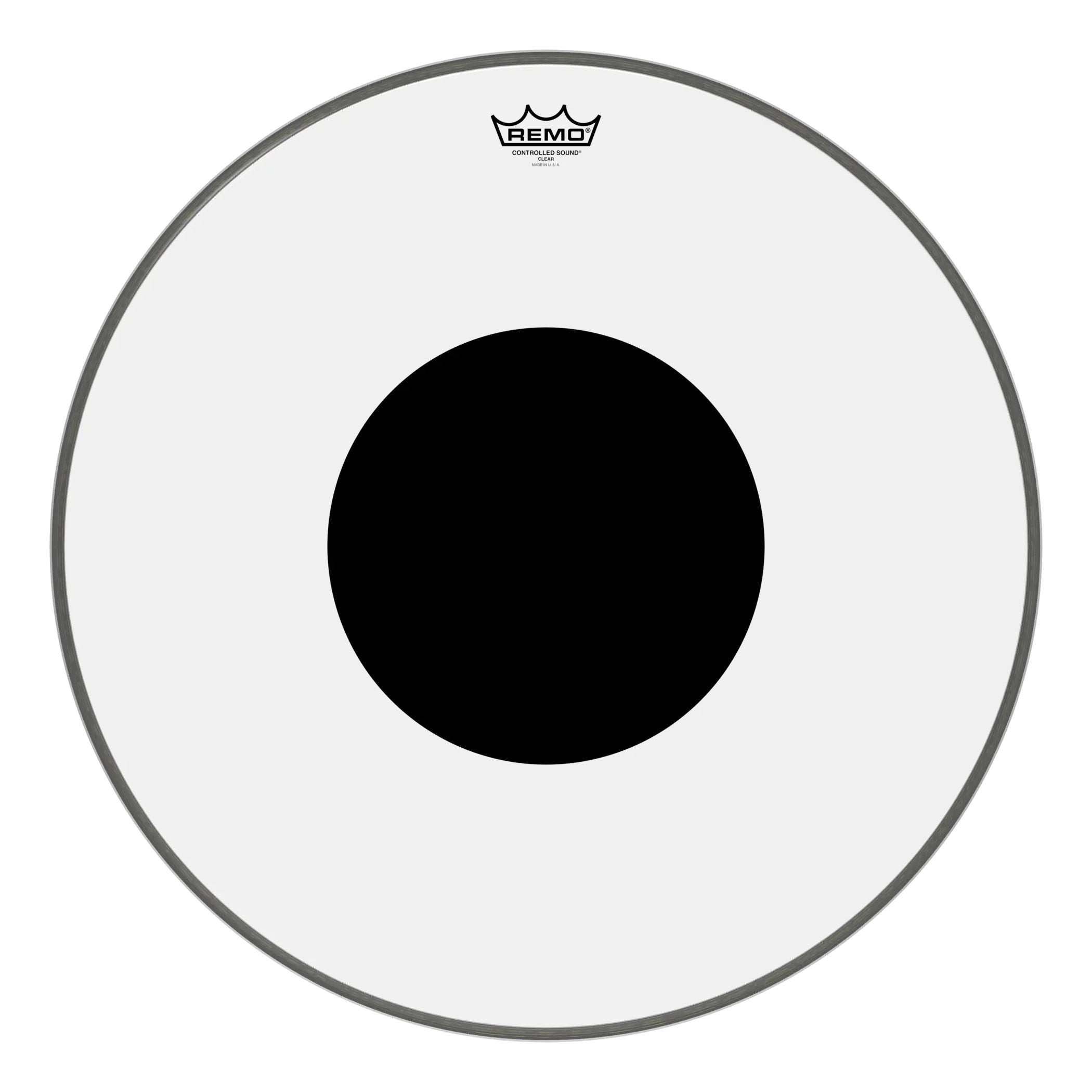 Remo Controlled Sound Clear Bass Drumhead - Top Black Dot - 22"