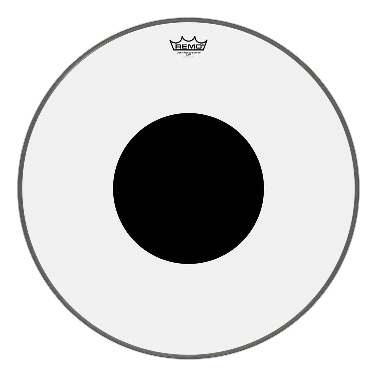 Remo Controlled Sound Clear Bass Drumhead - Top Black Dot - 22"