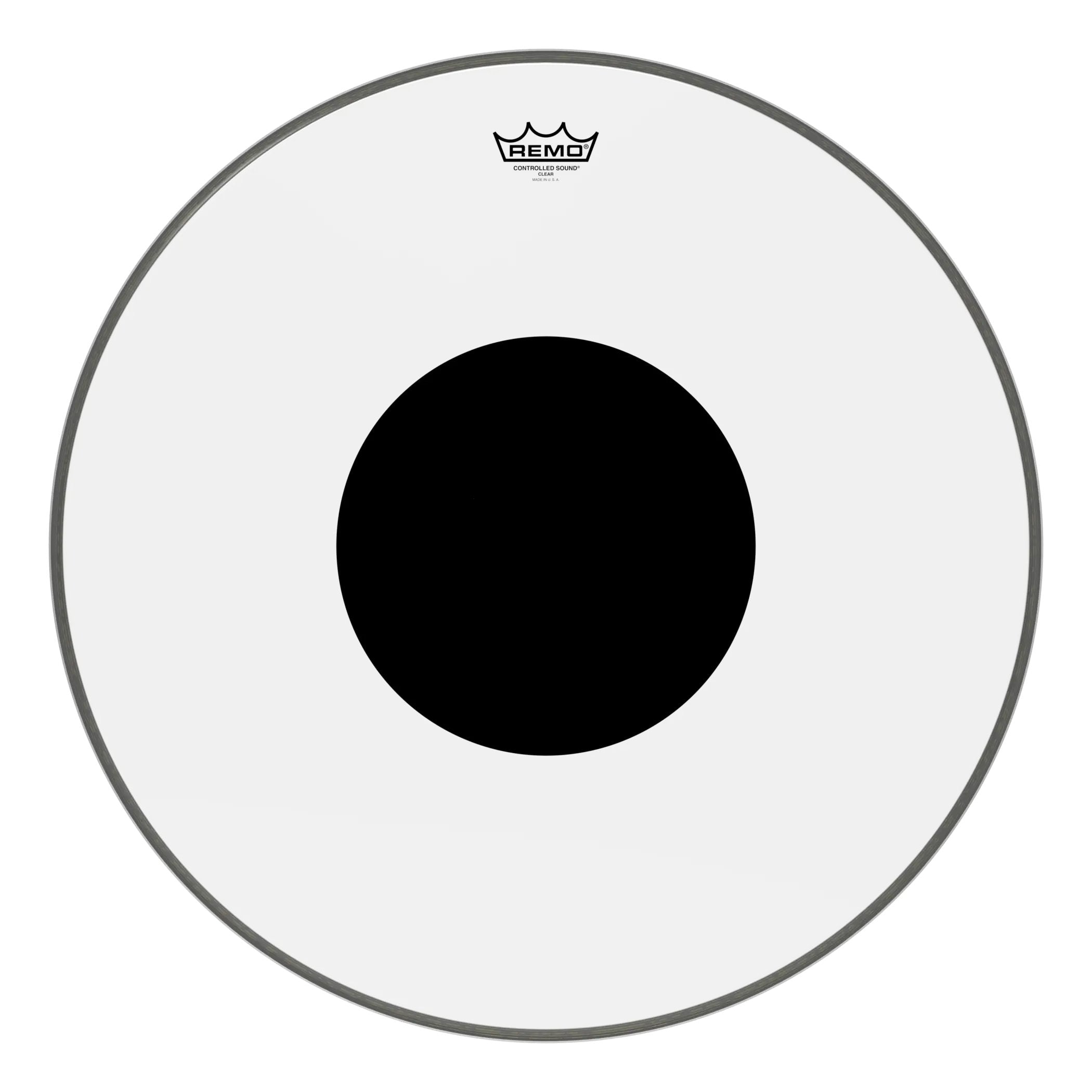 Remo Controlled Sound Clear Bass Drumhead - Top Black Dot - 24"