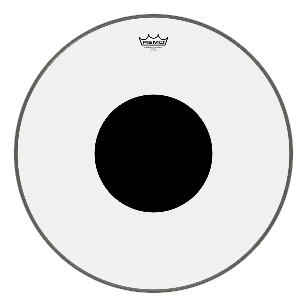 Remo Controlled Sound Clear Bass Drumhead - Top Black Dot - 24"