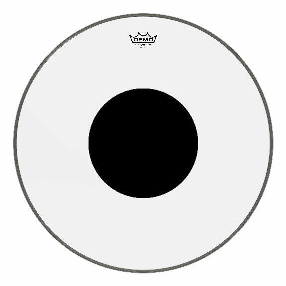 30" Remo Controlled Sound Clear Top Black Dot Bass Drum Head