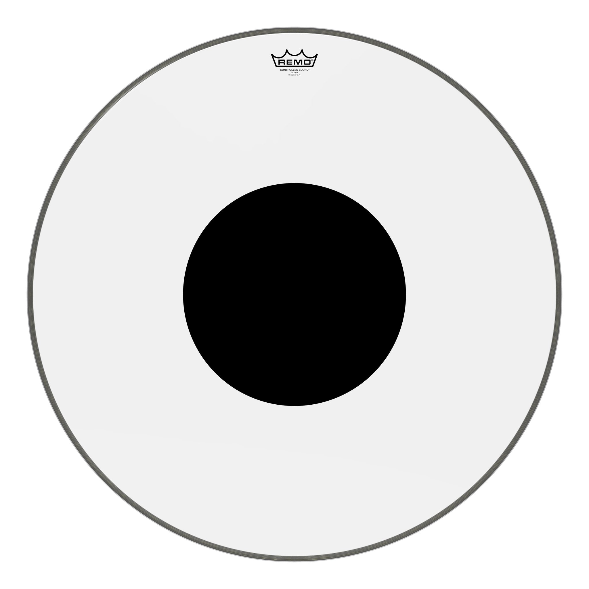 Remo Controlled Sound Clear Top Black Dot Bass Drum Head 28"