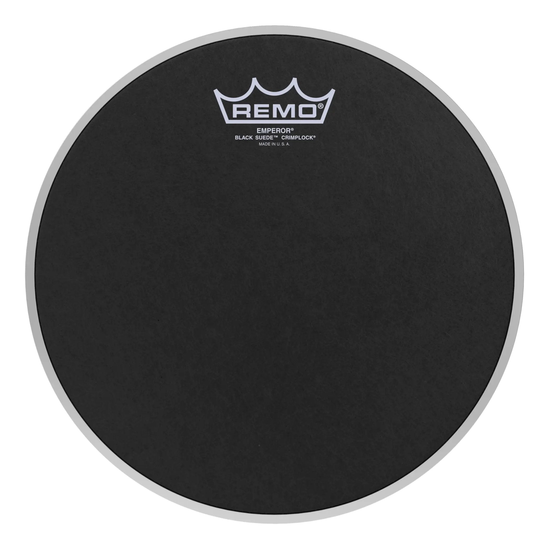 Remo Emperor Black Suede Crimplock Marching Tenor Drumhead - 10"