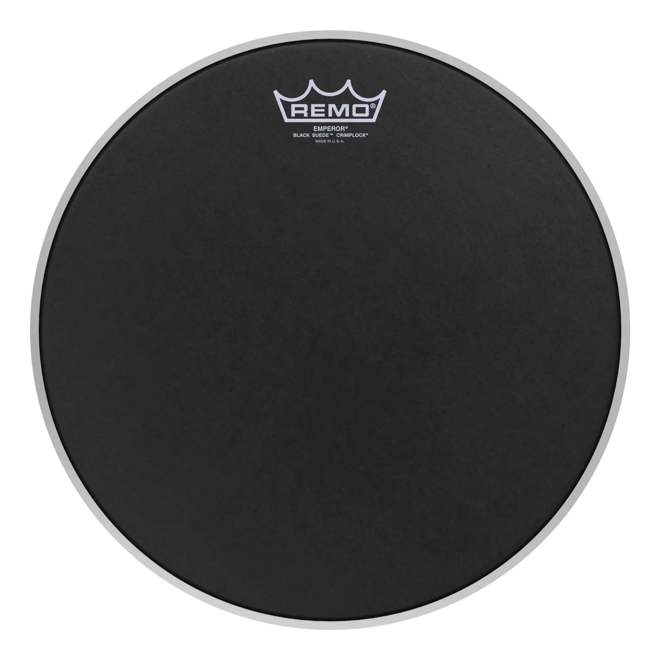 Remo Emperor Black Suede Crimplock Marching Tenor Drumhead - 13"