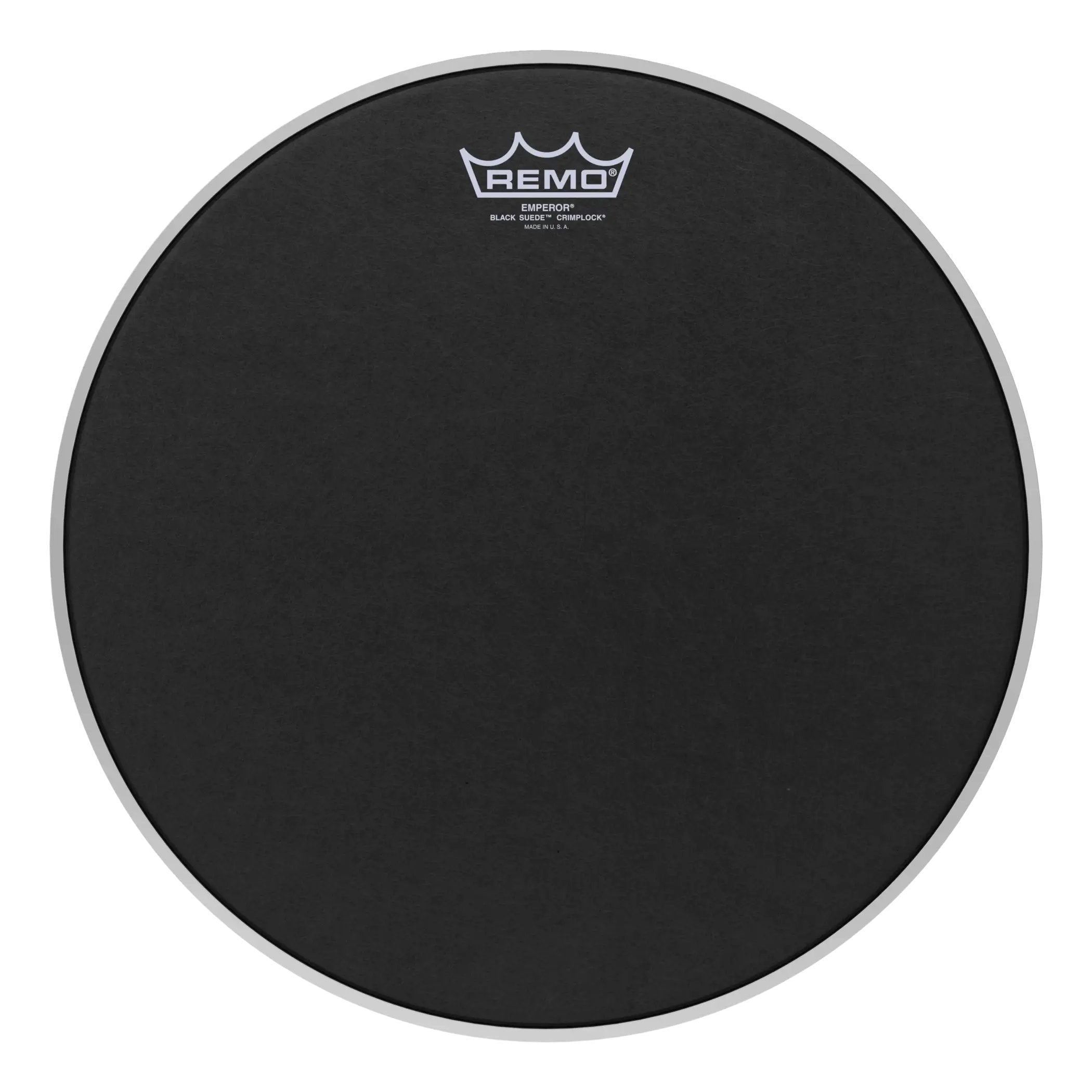 Remo Emperor Black Suede Crimplock Marching Tenor Drumhead - 14"