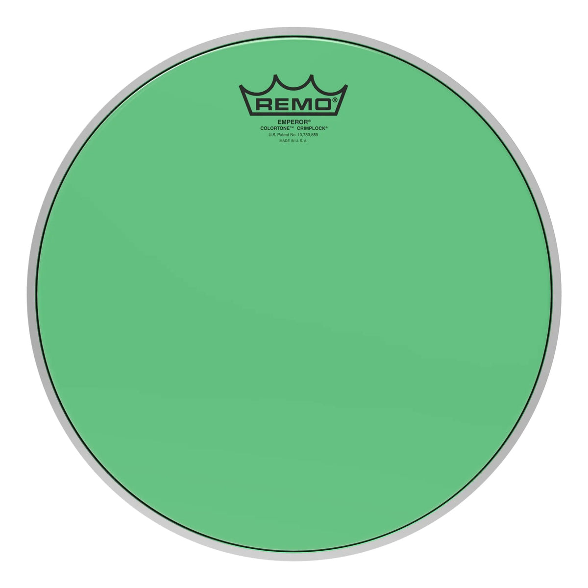 Remo Emperor Colortone Green Crimplock Marching Tenor Drumhead - 12"