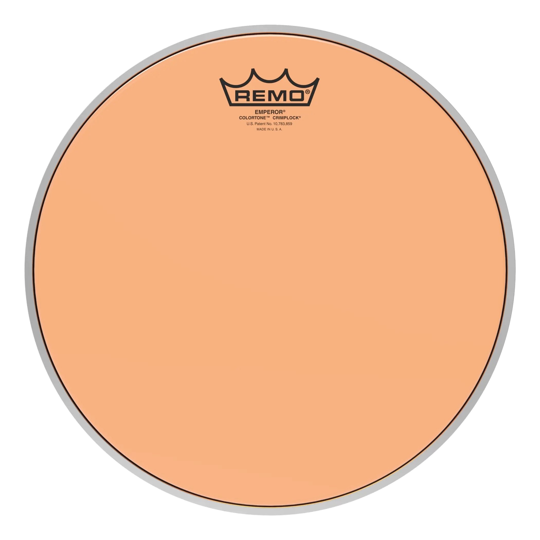 Remo Emperor Colortone Orange Crimplock Marching Tenor Drumhead - 12"