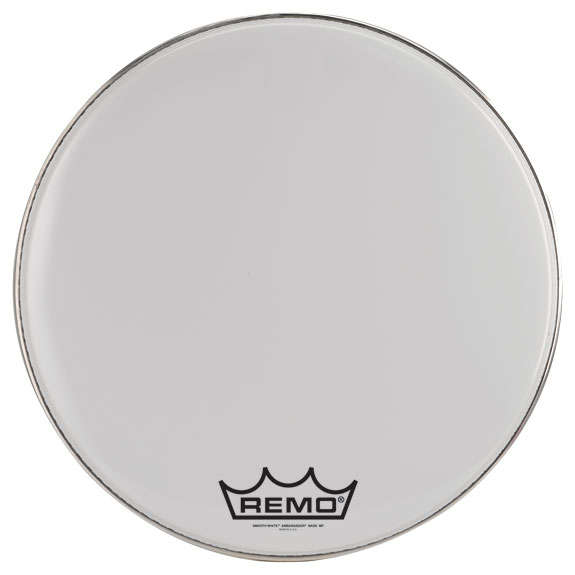 14" Remo Smooth White Emperor Crimplock Marching Bass Drumhead
