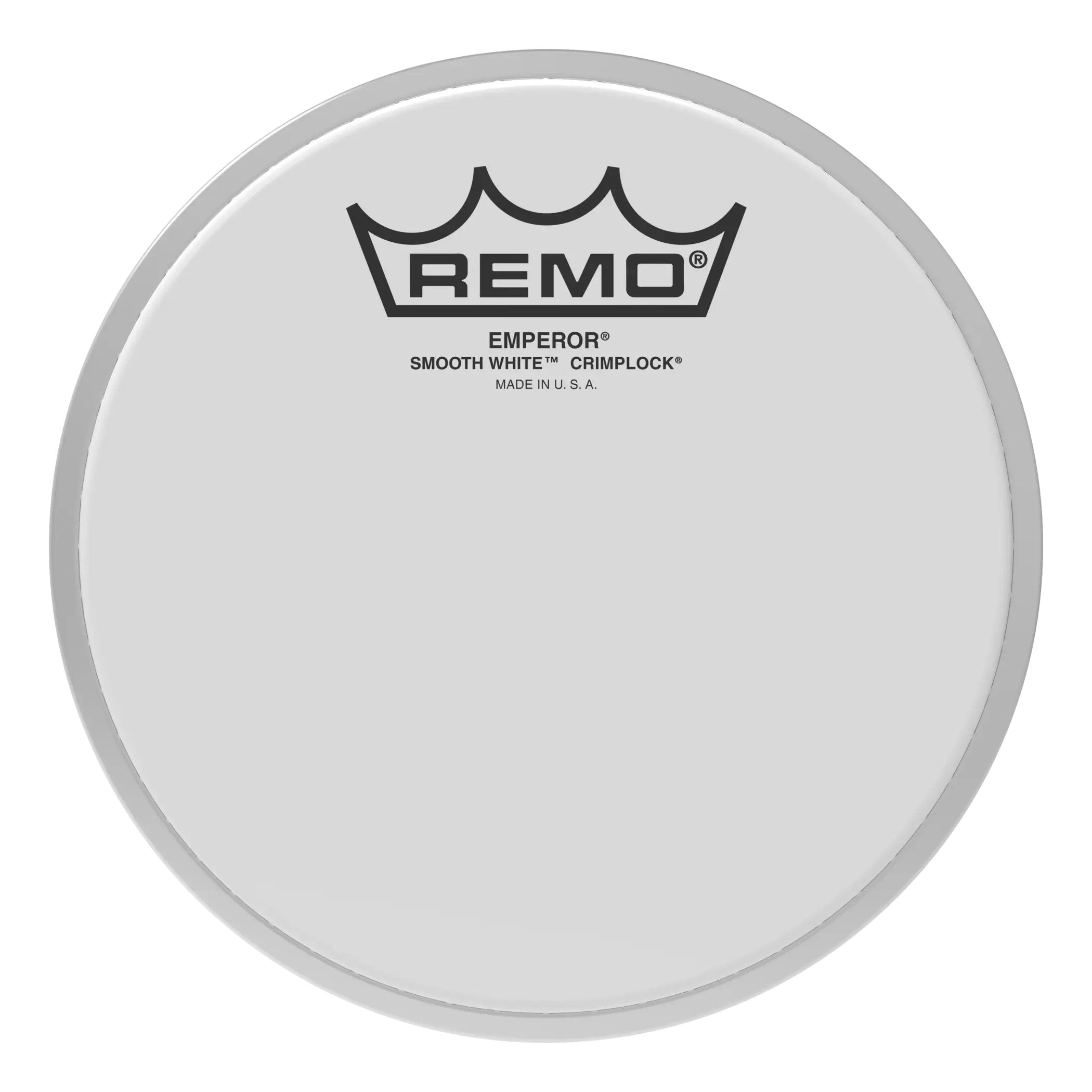 Remo Emperor Smooth White Crimplock Marching Tenor Drumhead - 6"