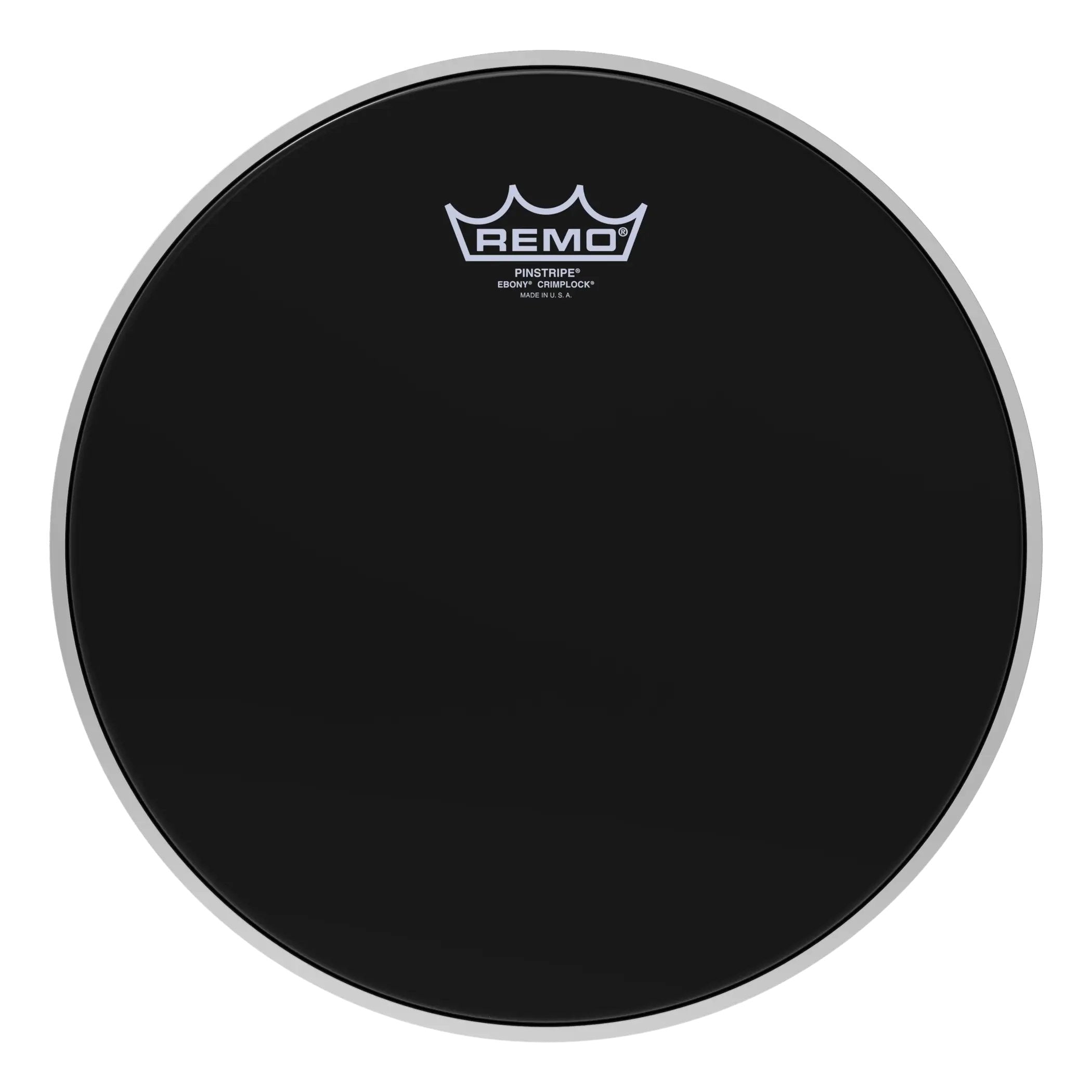 Remo Pinstripe Ebony Crimplock Marching Tenor Drumhead - 12"
