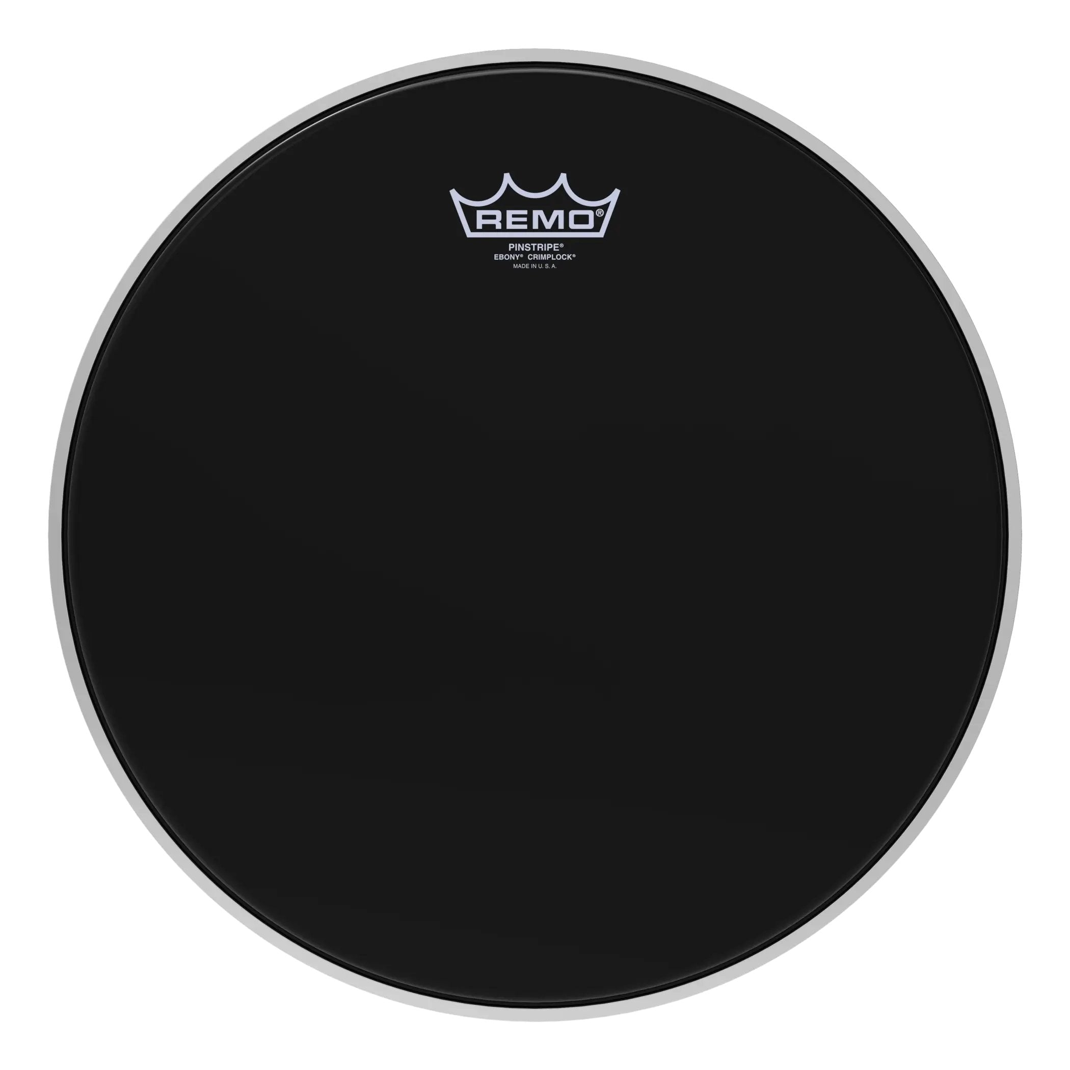 Remo Pinstripe Ebony Crimplock Marching Tenor Drumhead - 14"