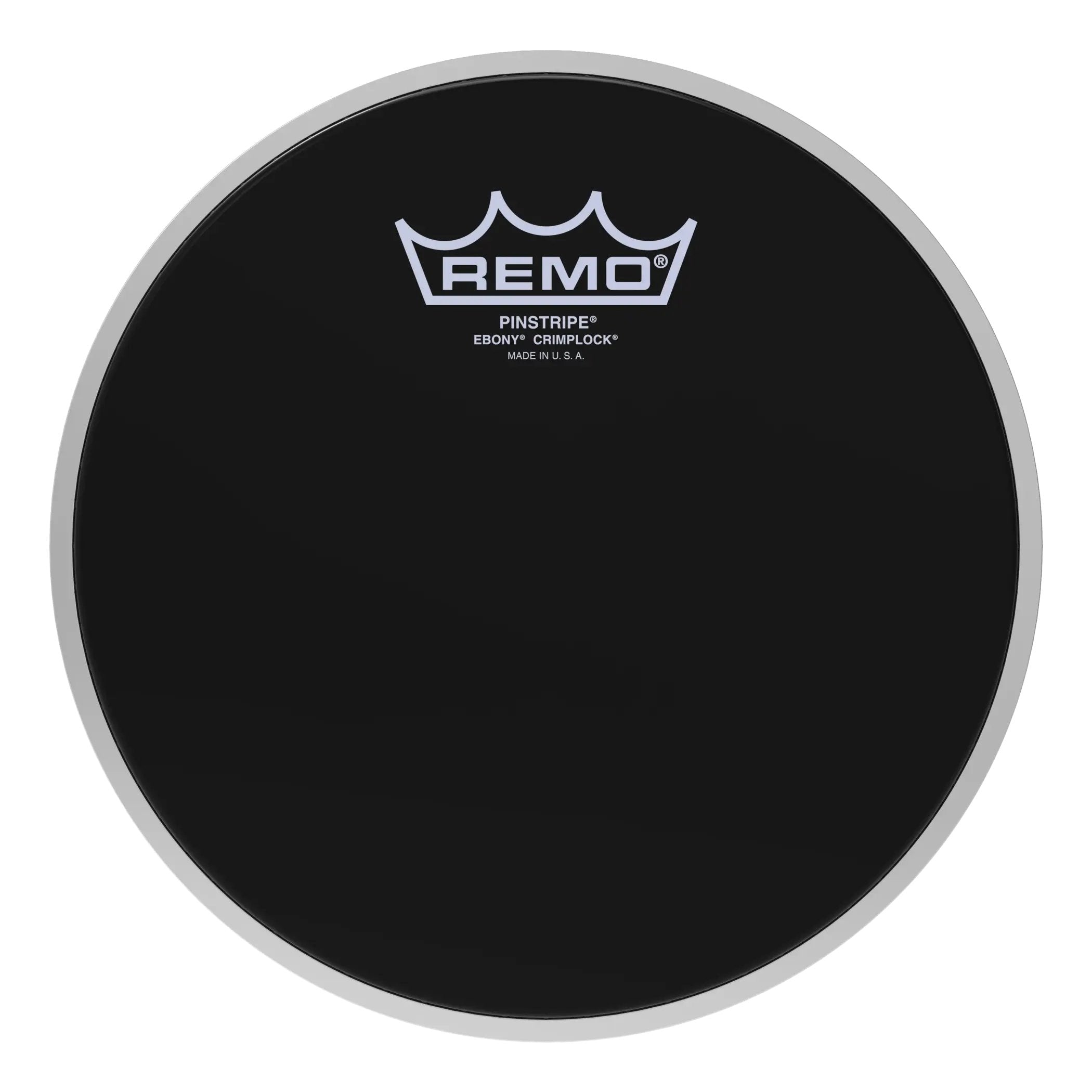 Remo Pinstripe Ebony Crimplock Marching Tenor Drumhead - 8"