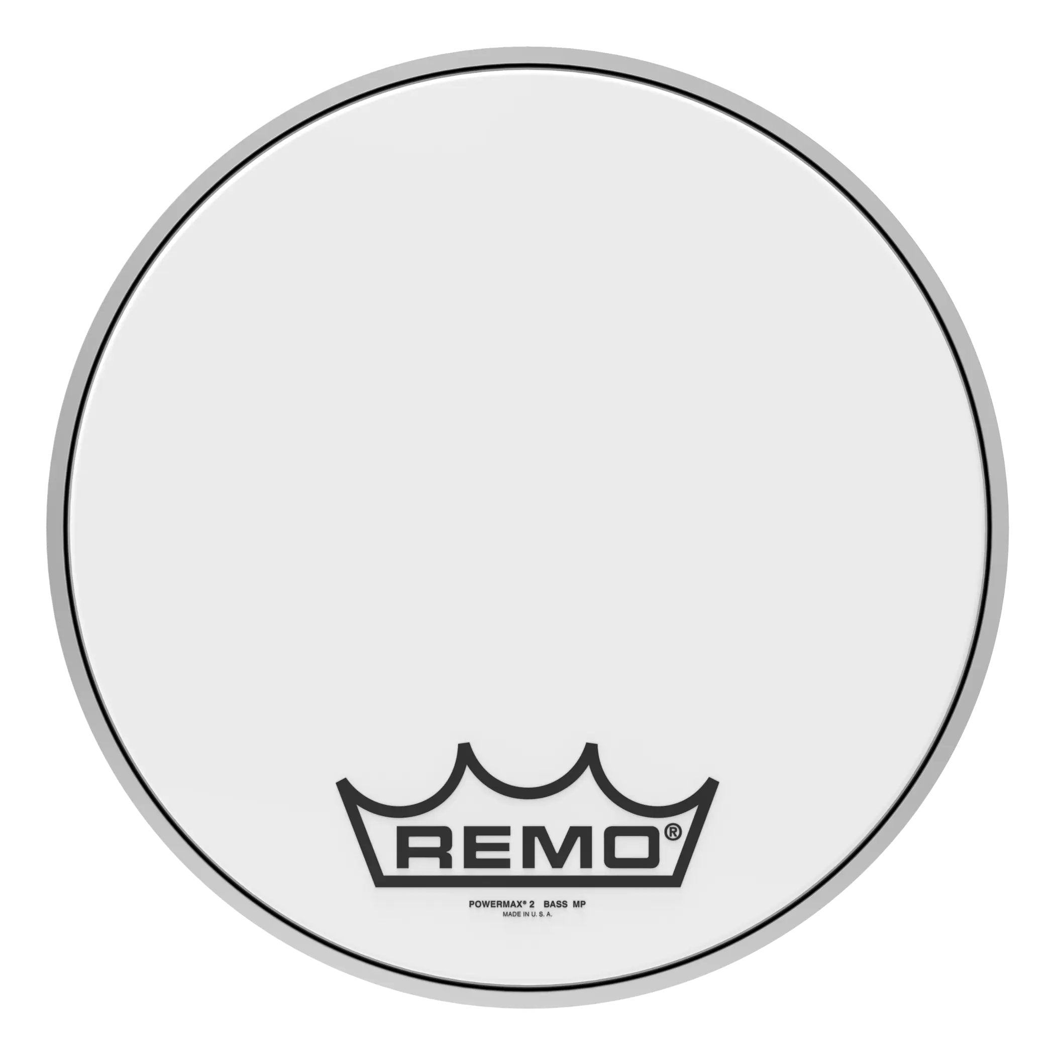 Remo Powermax 2 Ultra White Crimplock Marching Bass Drumhead - 14"