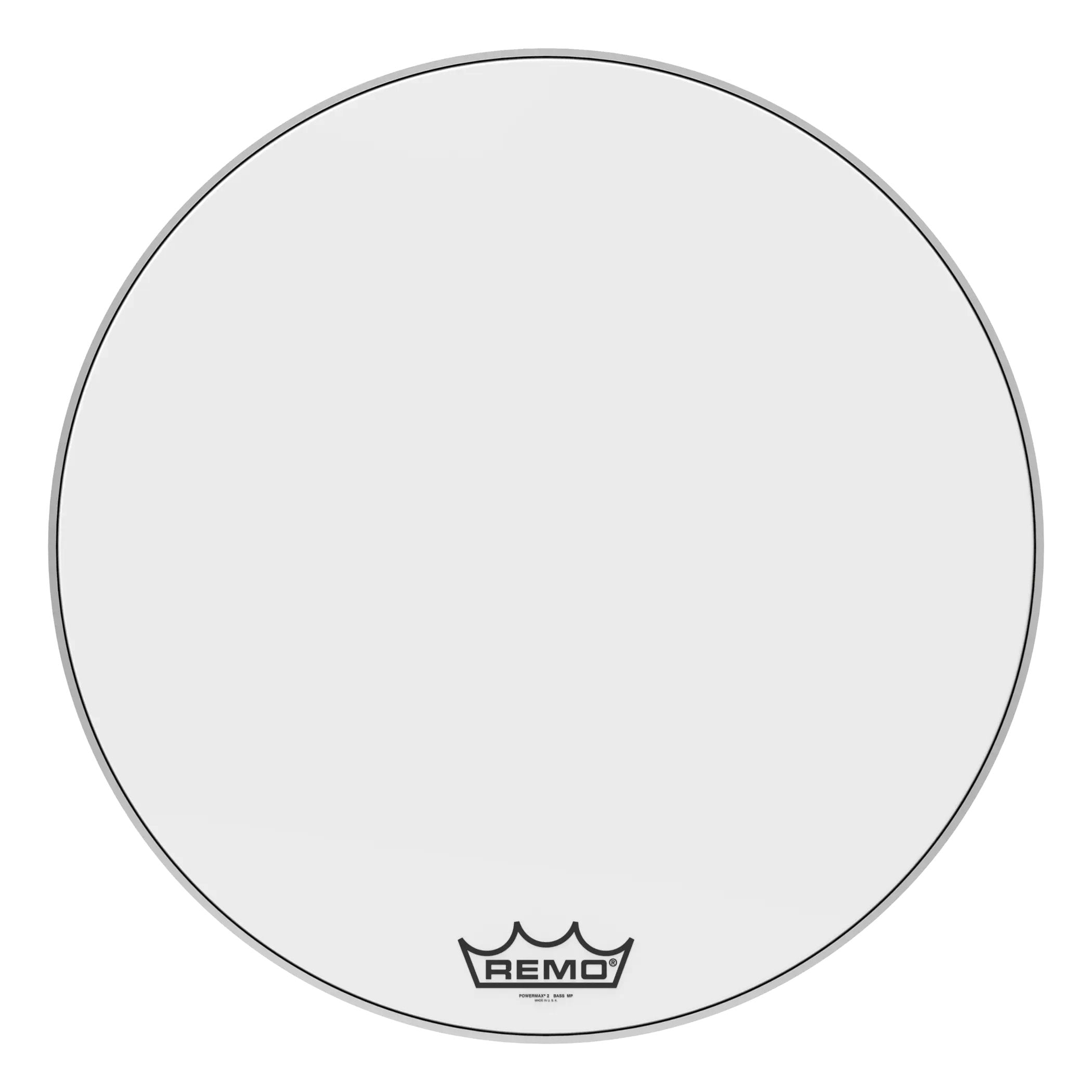 Remo Powermax 2 Ultra White Crimplock Marching Bass Drumhead - 32"