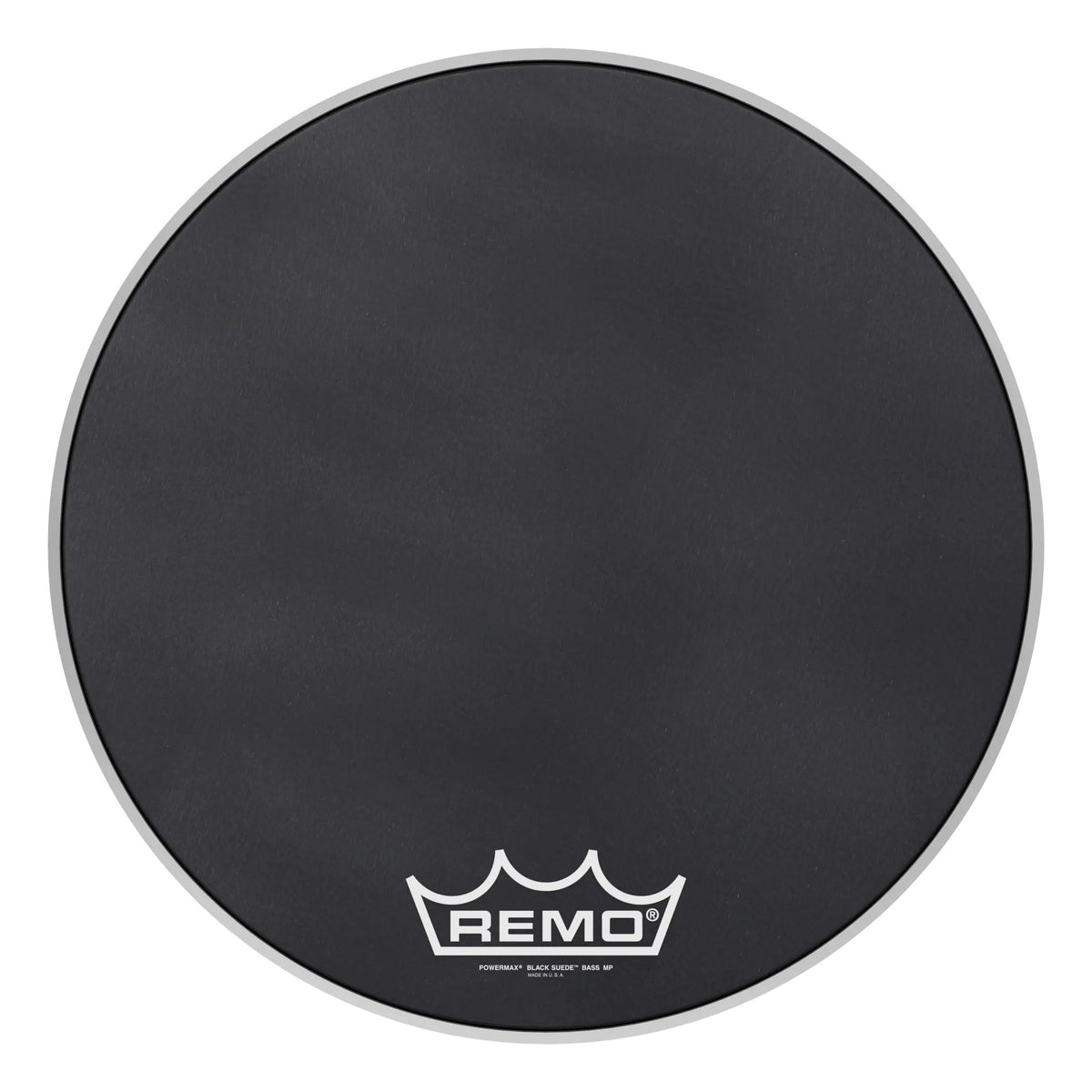 Remo Powermax Black Suede Crimplock Marching Bass Drumhead - 20"