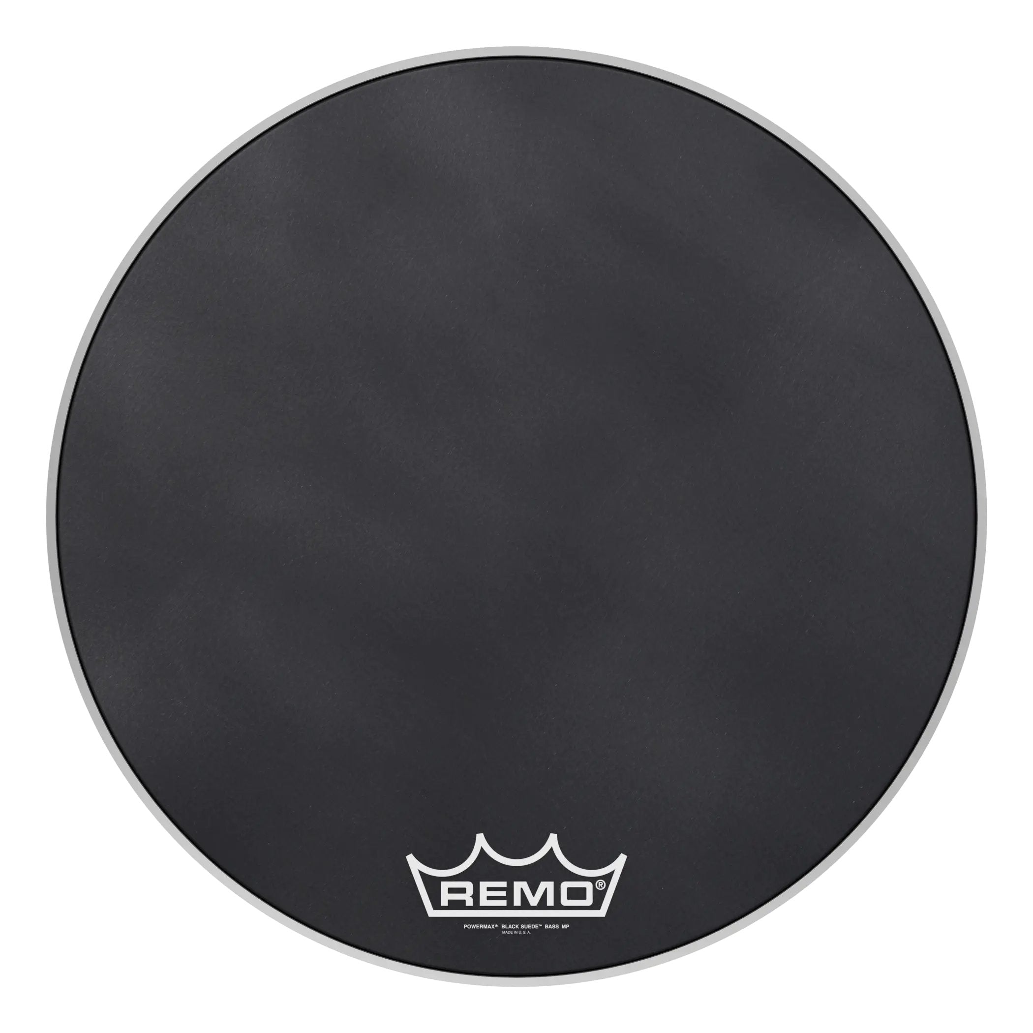 Remo Powermax Black Suede Crimplock Marching Bass Drumhead - 24"