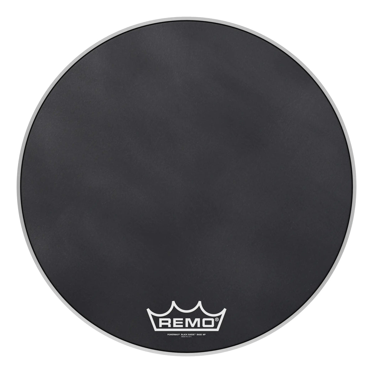 Remo Powermax Black Suede Crimplock Marching Bass Drumhead - 24"