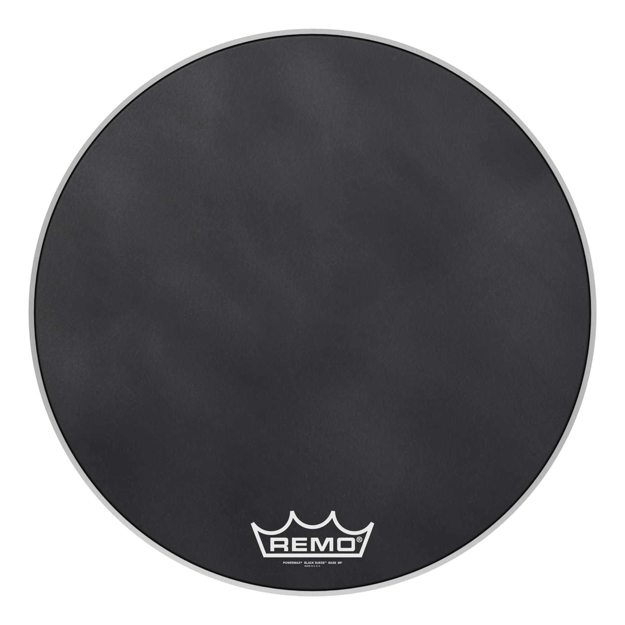 Remo Powermax Black Suede Crimplock Marching Bass Drumhead - 26"