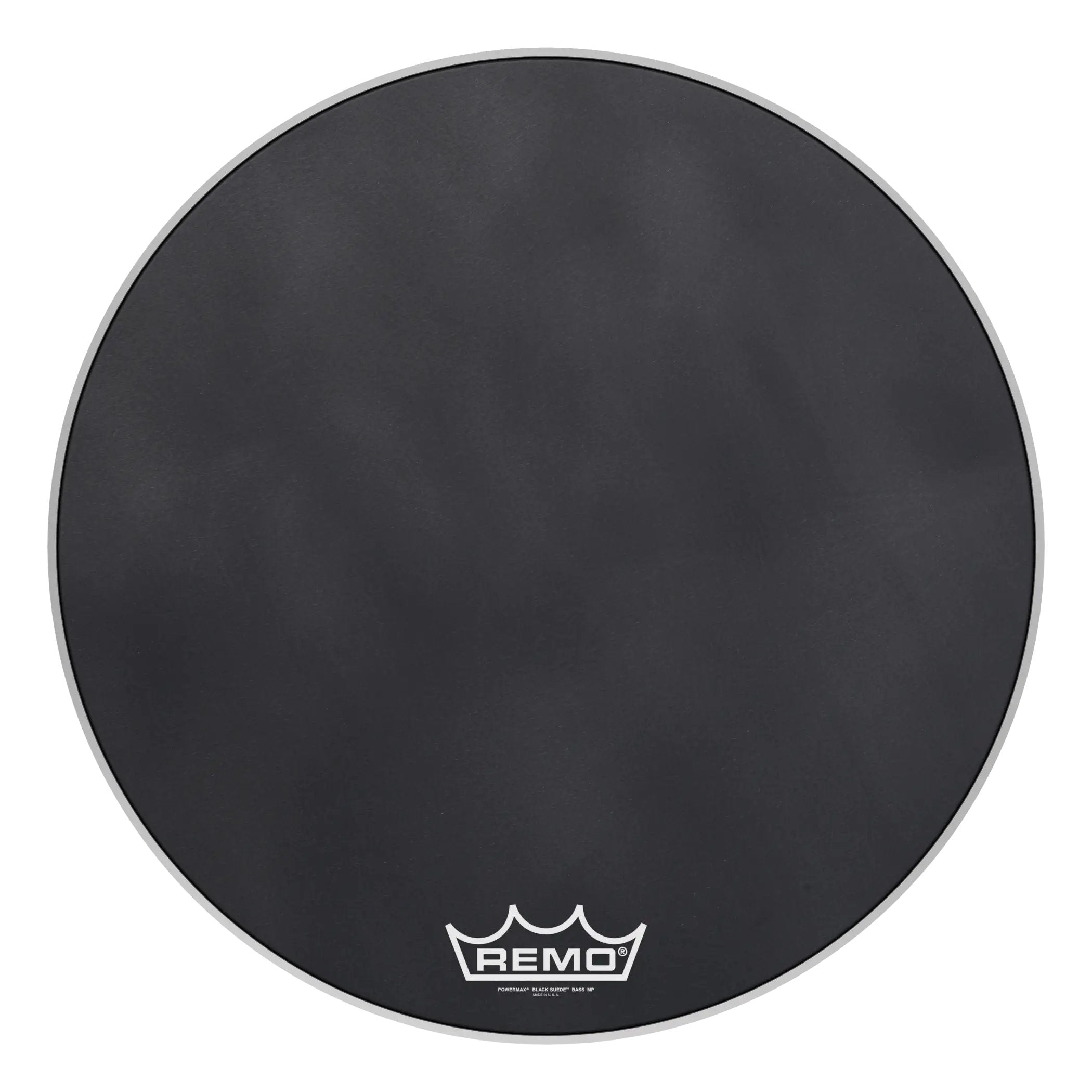 Remo Powermax Black Suede Crimplock Marching Bass Drumhead - 28"