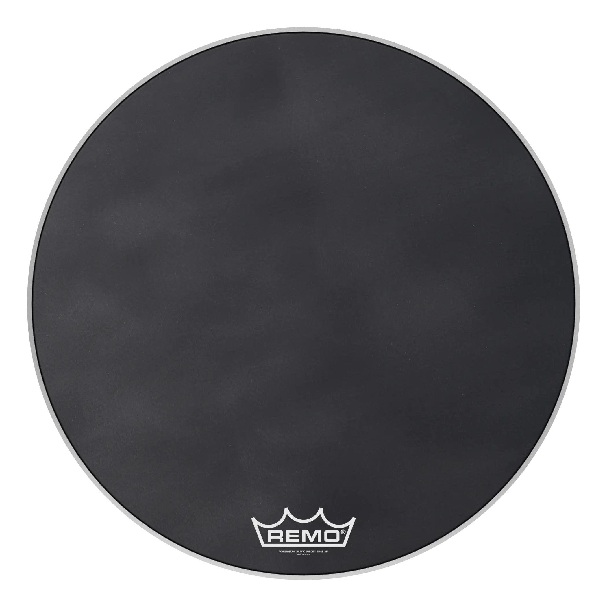 Remo Powermax Black Suede Crimplock Marching Bass Drumhead - 30"