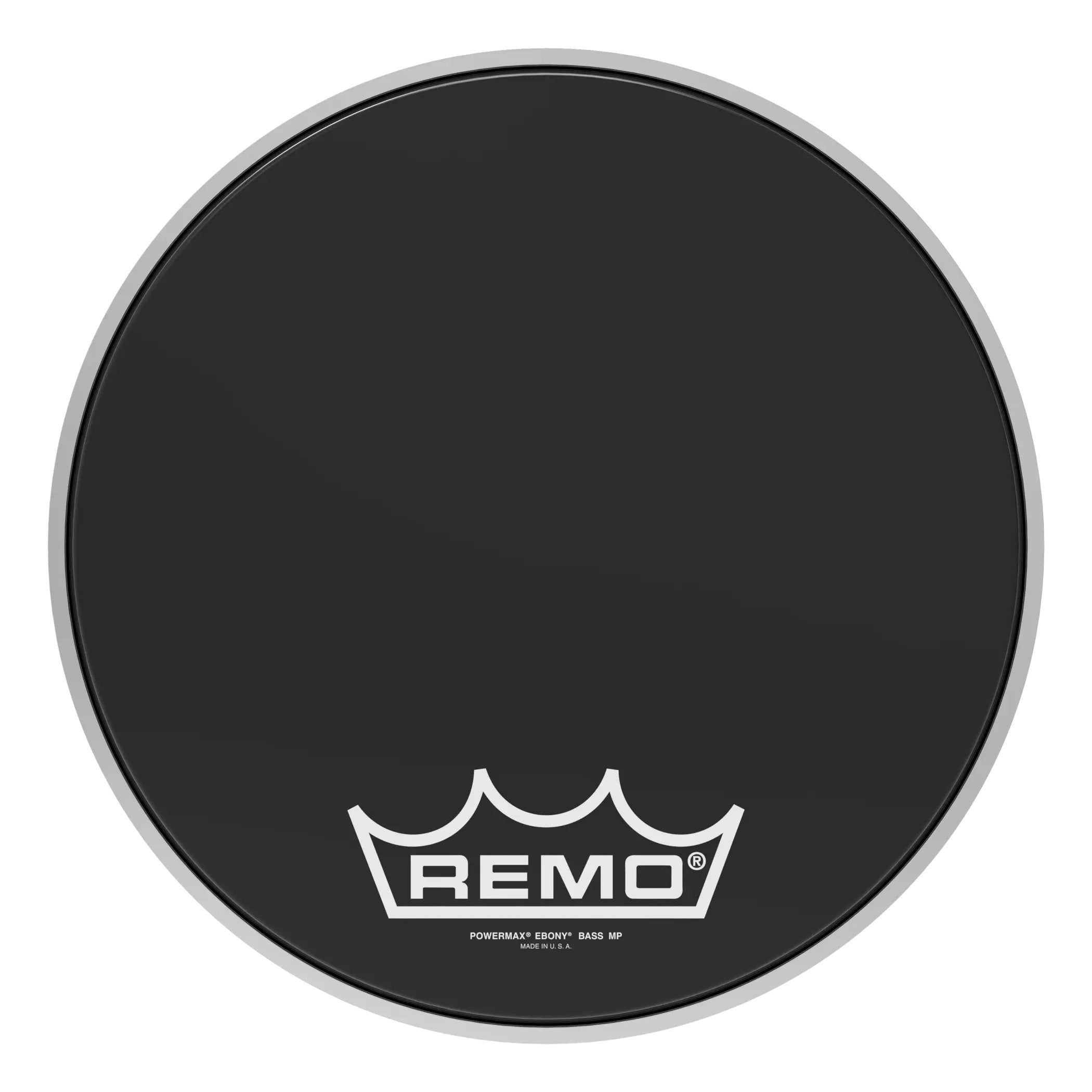 Remo Powermax Ebony Crimplock Marching Bass Drumhead - 14"