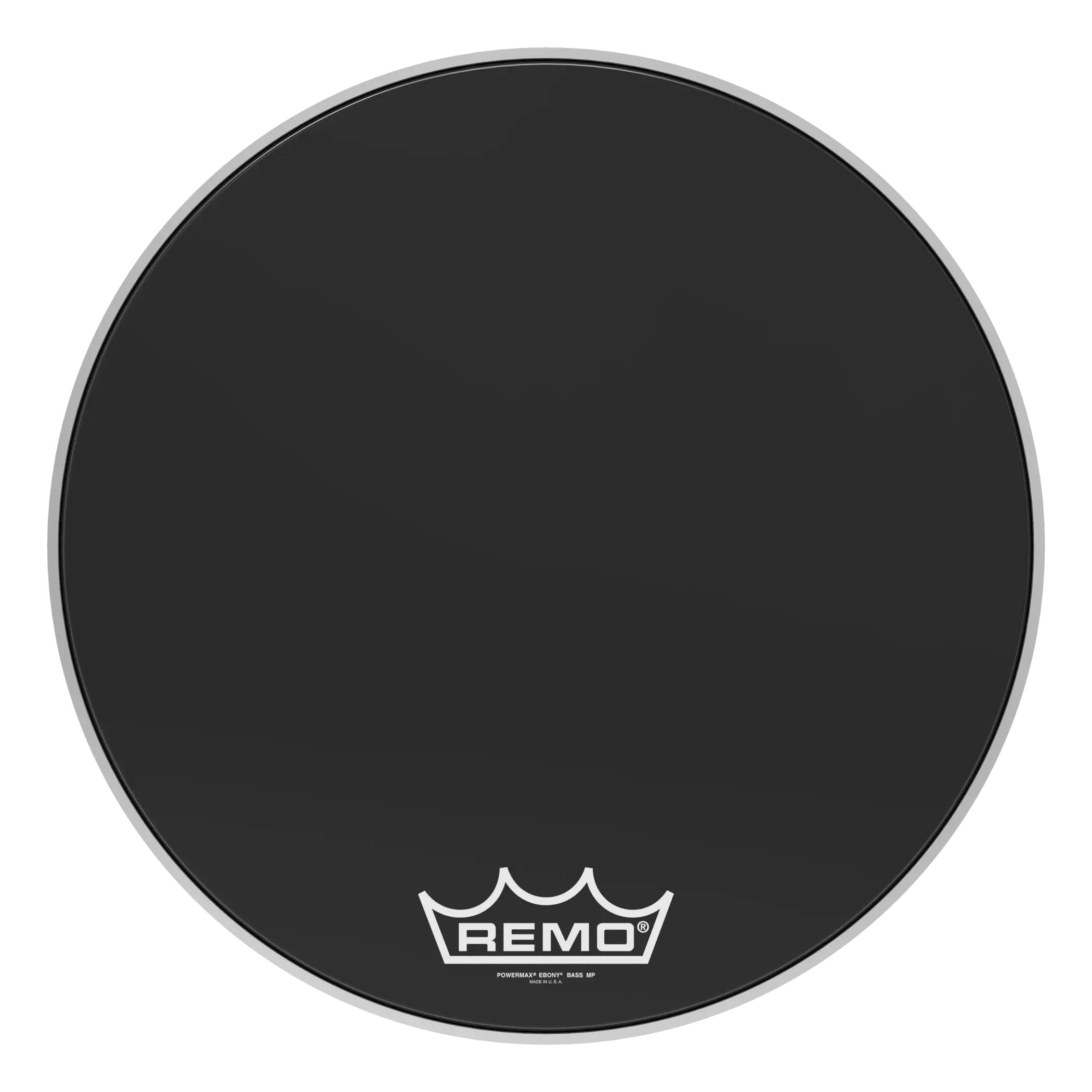 Remo Powermax Ebony Crimplock Marching Bass Drumhead - 22"