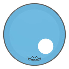 Remo Powerstroke P3 Colortone Blue Bass Drumhead - Offset Hole - 20"