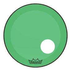 Remo Powerstroke P3 Colortone Green Bass Drumhead - Offset Hole - 22"