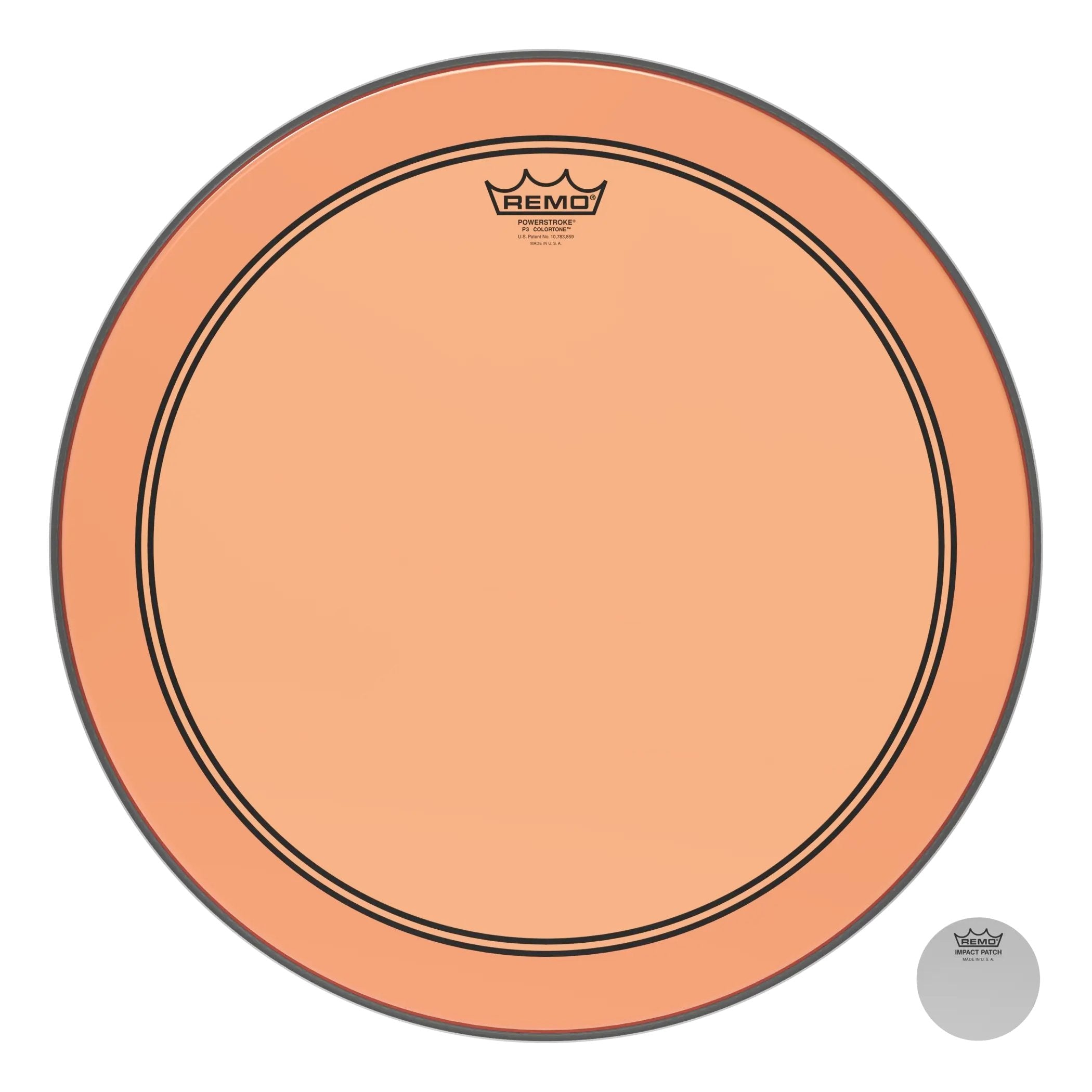Remo Powerstroke P3 Colortone Orange Bass Drumhead - 18"
