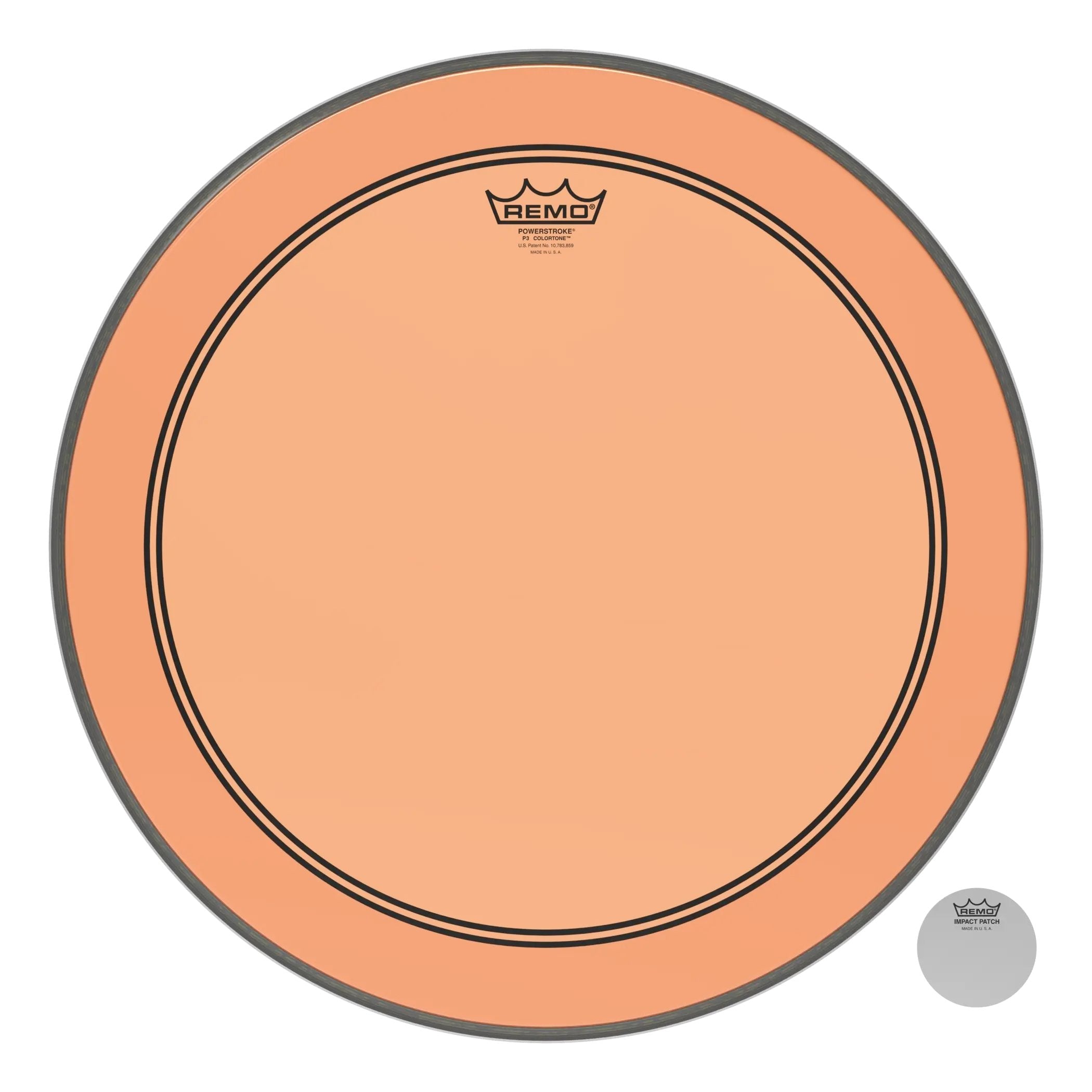 Remo Powerstroke P3 Colortone Orange Bass Drumhead - 20"
