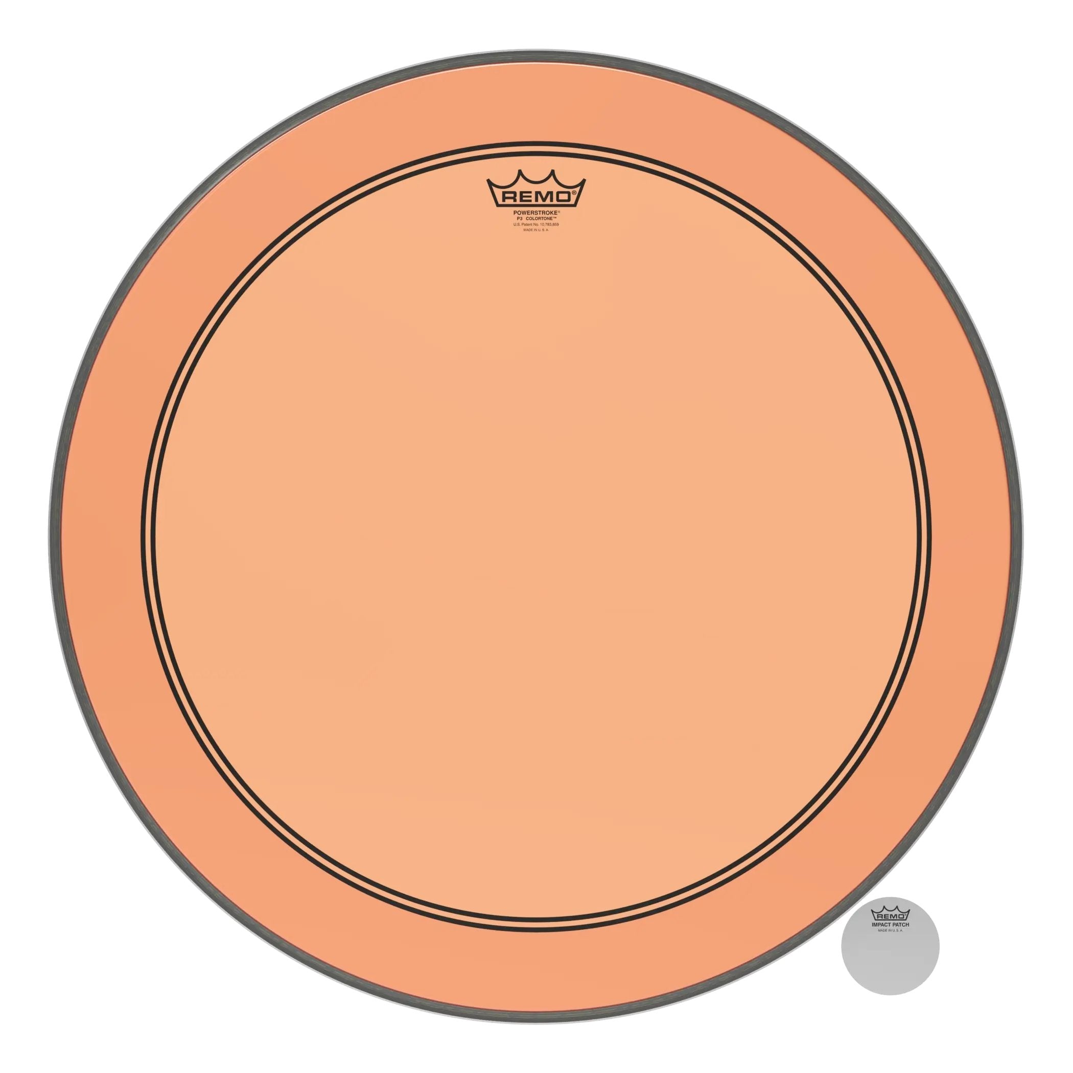 Remo Powerstroke P3 Colortone Orange Bass Drumhead - 24"